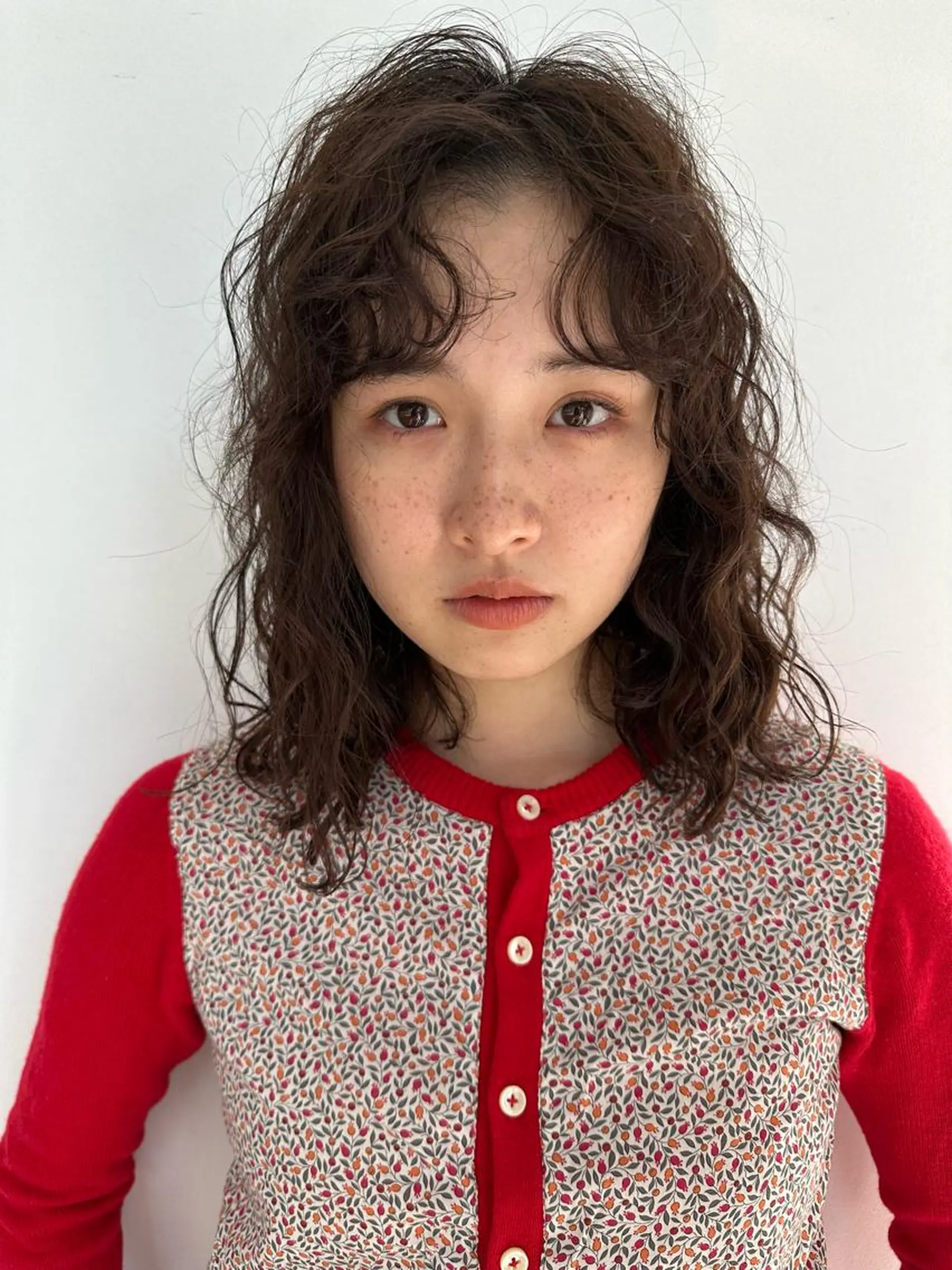 ミディアム パーマ ミディアムパーマ カット パーマ トリートメント パーマ/透明感カラー /ボブ/吉田一生のヘアスタイル