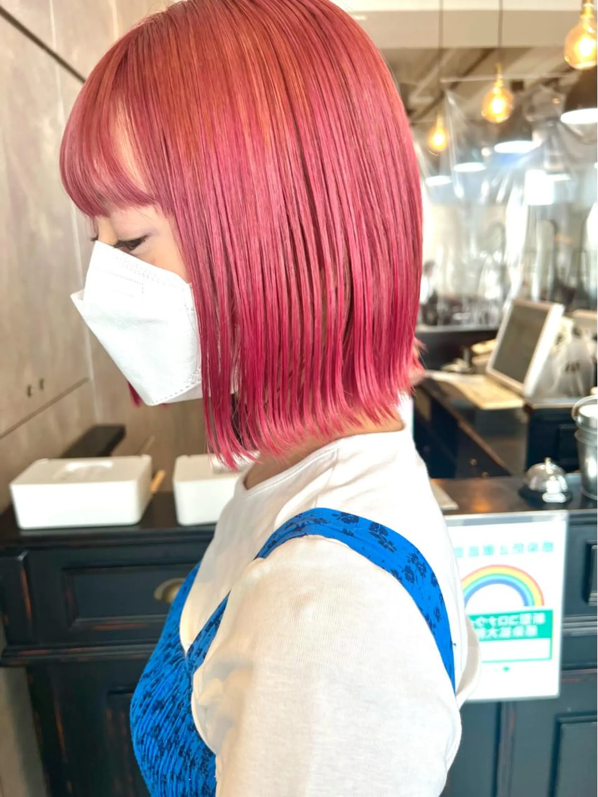 ミディアム カラー ヘアアレンジ ネイル ヘアカラー トリートメント ヘアセット 🌈インナーカラー ‘ショウマ’🌈のヘアスタイル