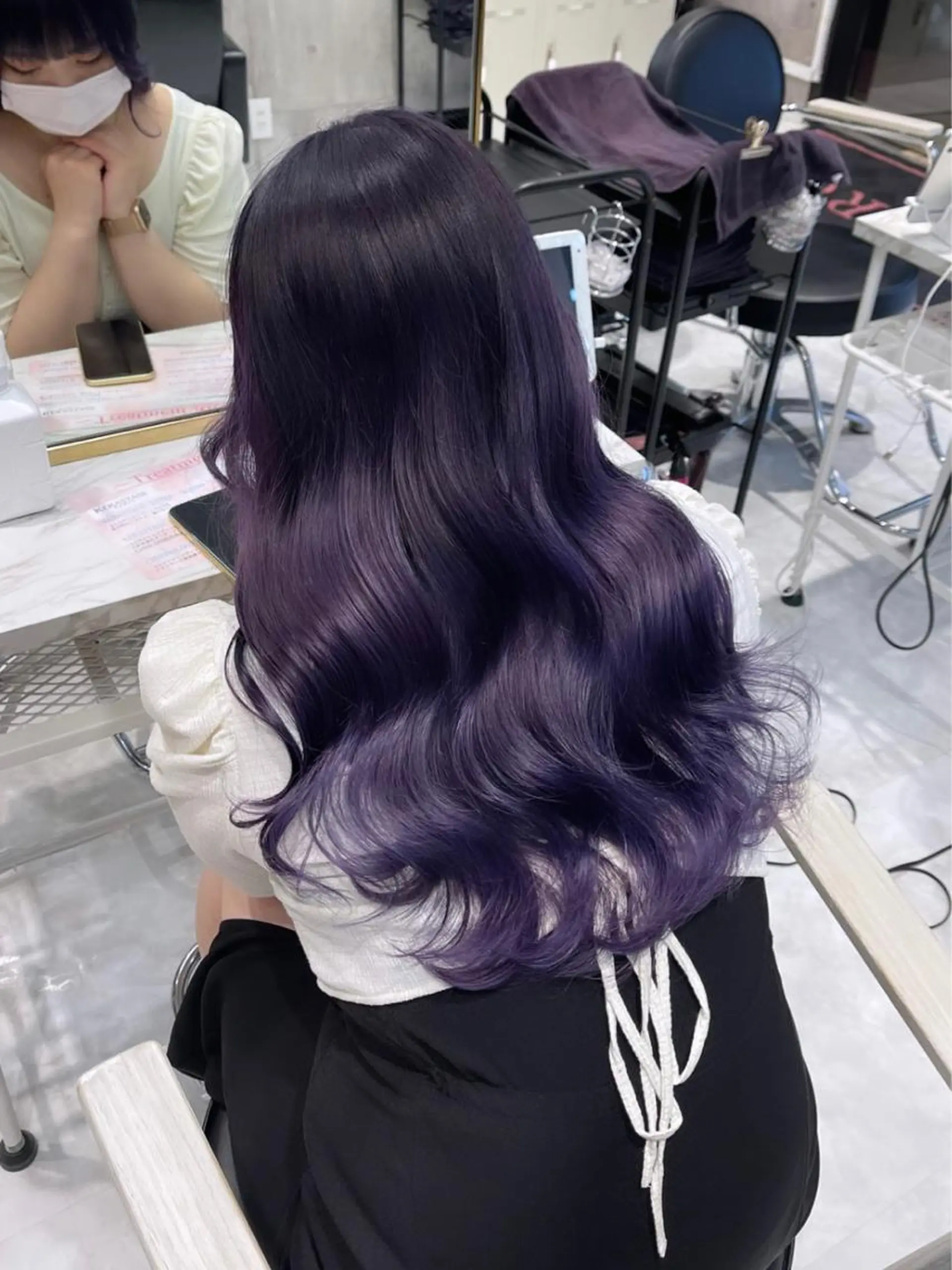 ロング カラー パーマ ヘアアレンジ メンズ キッズ ネイル マツエク・マツパ アイブロウ 🎀韓国スタイル YURINA🎀のヘアスタイル