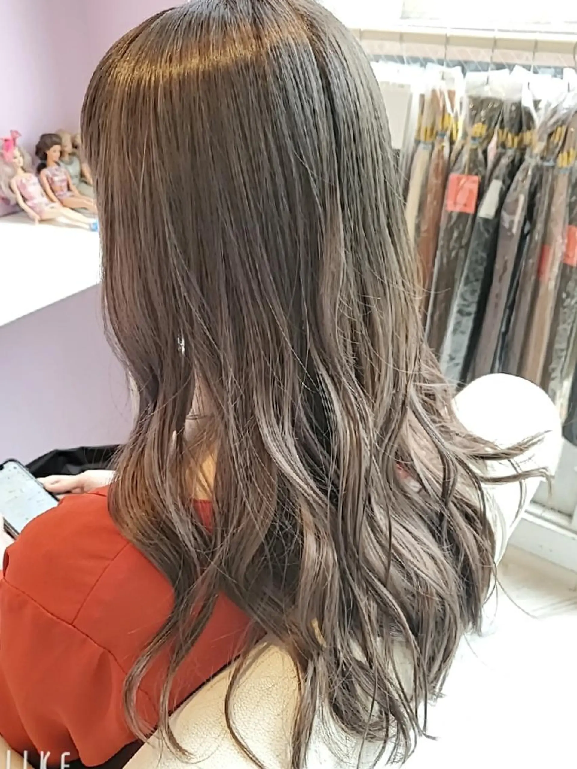 ロング カラー ヘアアレンジ ヘアカラー トリートメント ナカシマ  アユミのヘアスタイル