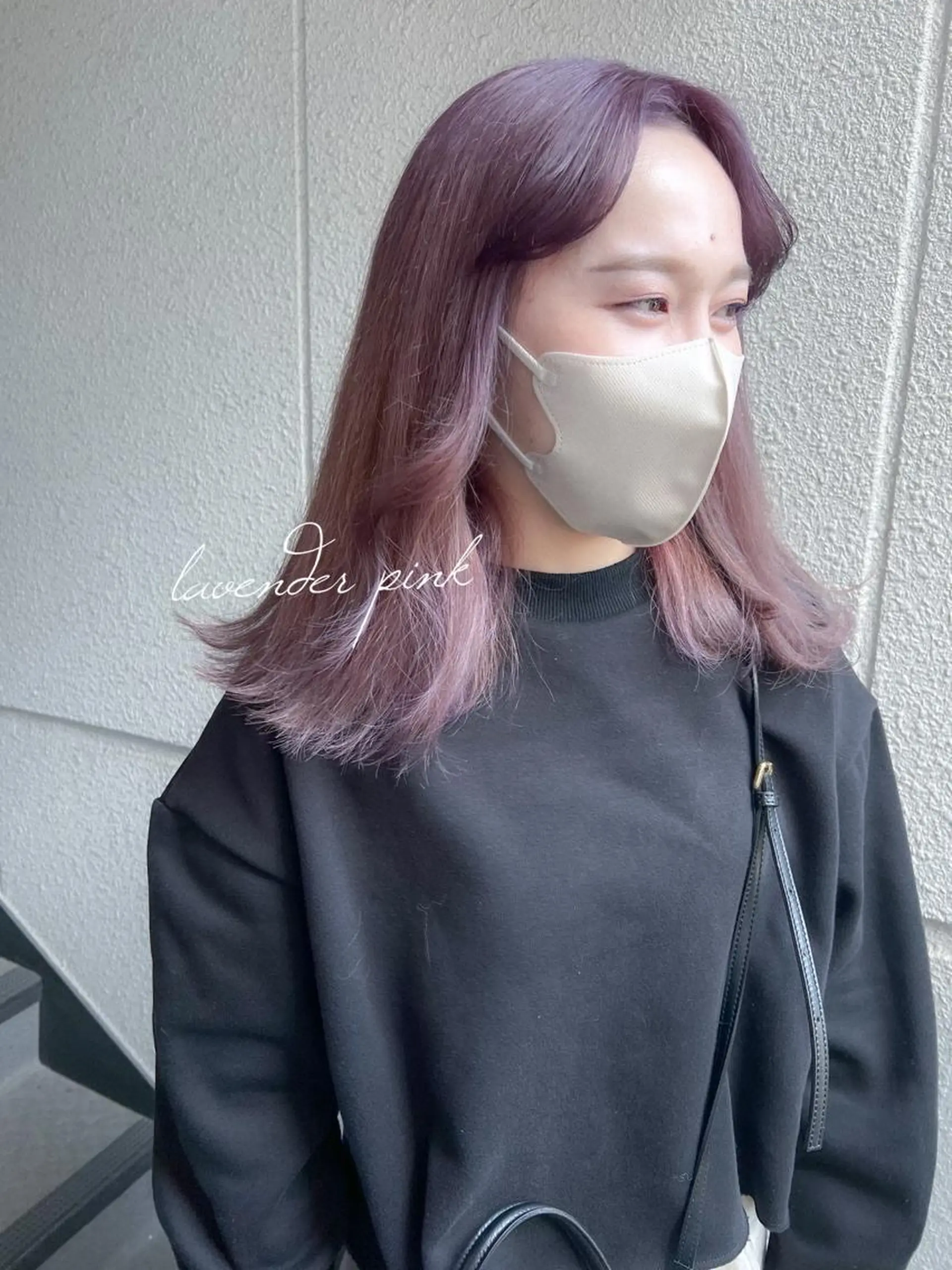 ミディアム カラー ブリーチ ラベンダーカラー ラベンダーピンク ピンクカラー ヘアカラー facce所属・カラーパティシエ facce🌼ikoのヘアスタイル