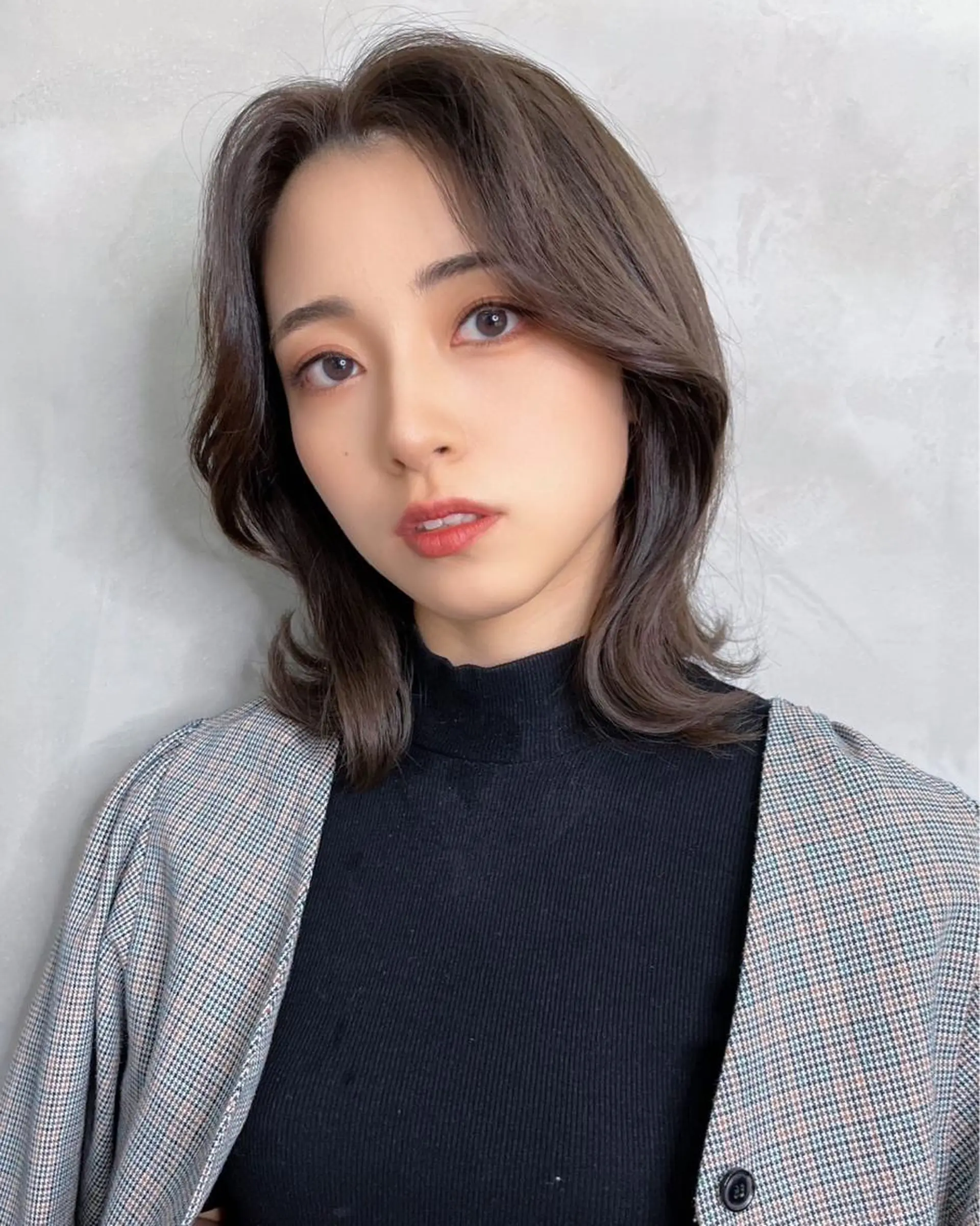 ミディアム レイヤー縮毛矯正 ささきすずね💗のヘアスタイル