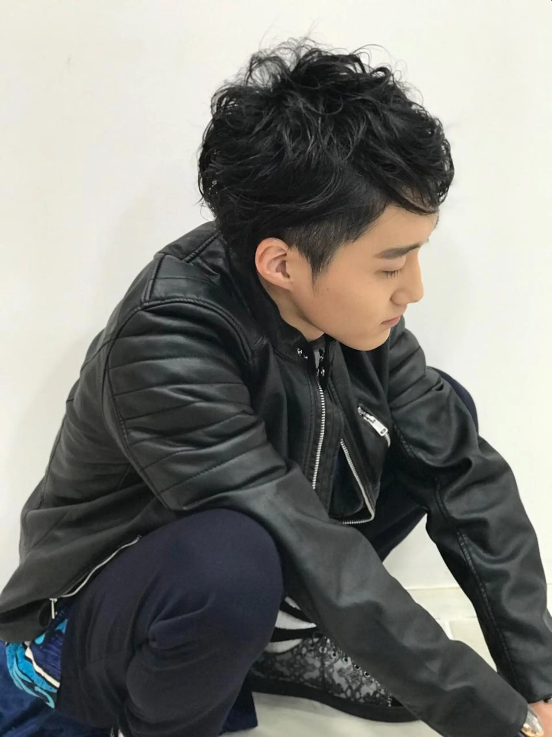 ショート パーマ メンズ 佐山 聖玲奈のヘアスタイル