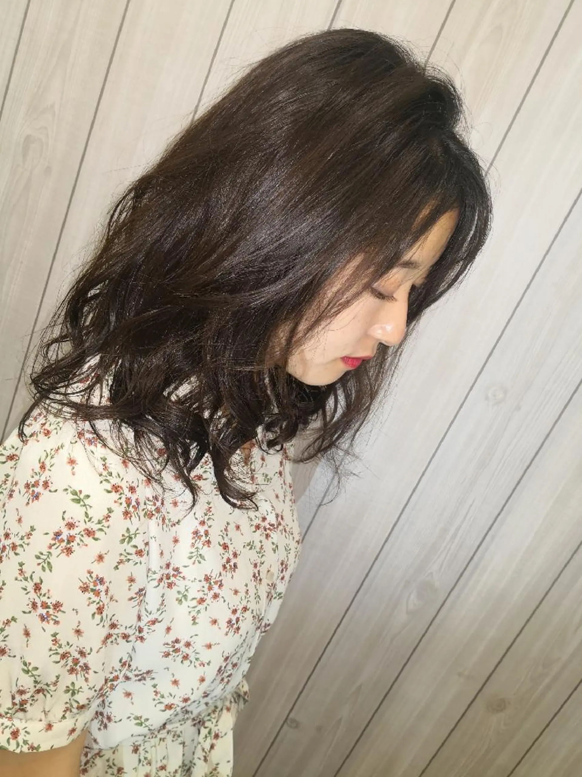 ミディアム ミディアムパーマ 🩶ハイライトカラー 🩶ASH西葛西鈴木のヘアスタイル