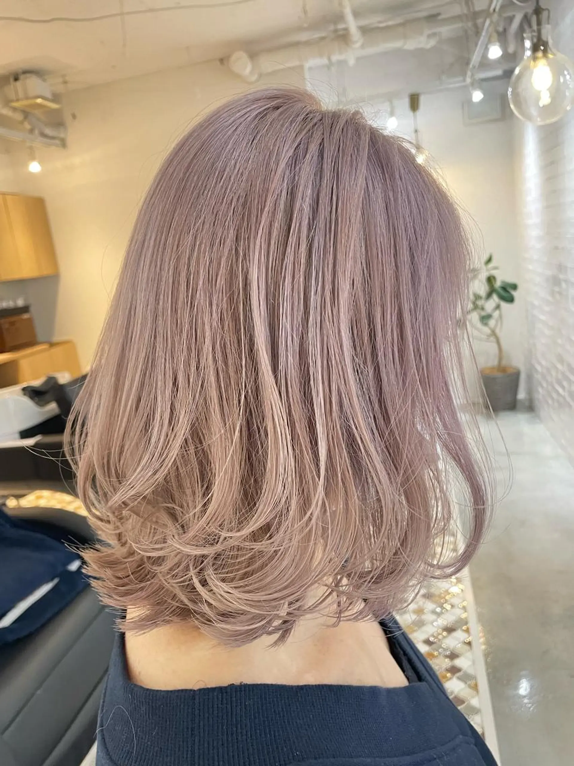 ミディアム カラー ベージュカラー ピンクカラー ピンクベージュ ホワイトピンク ホワイトピンクベージュ ヘアカラー トリートメント faith hair bisq所属・平澤 萌香のその他イメージ