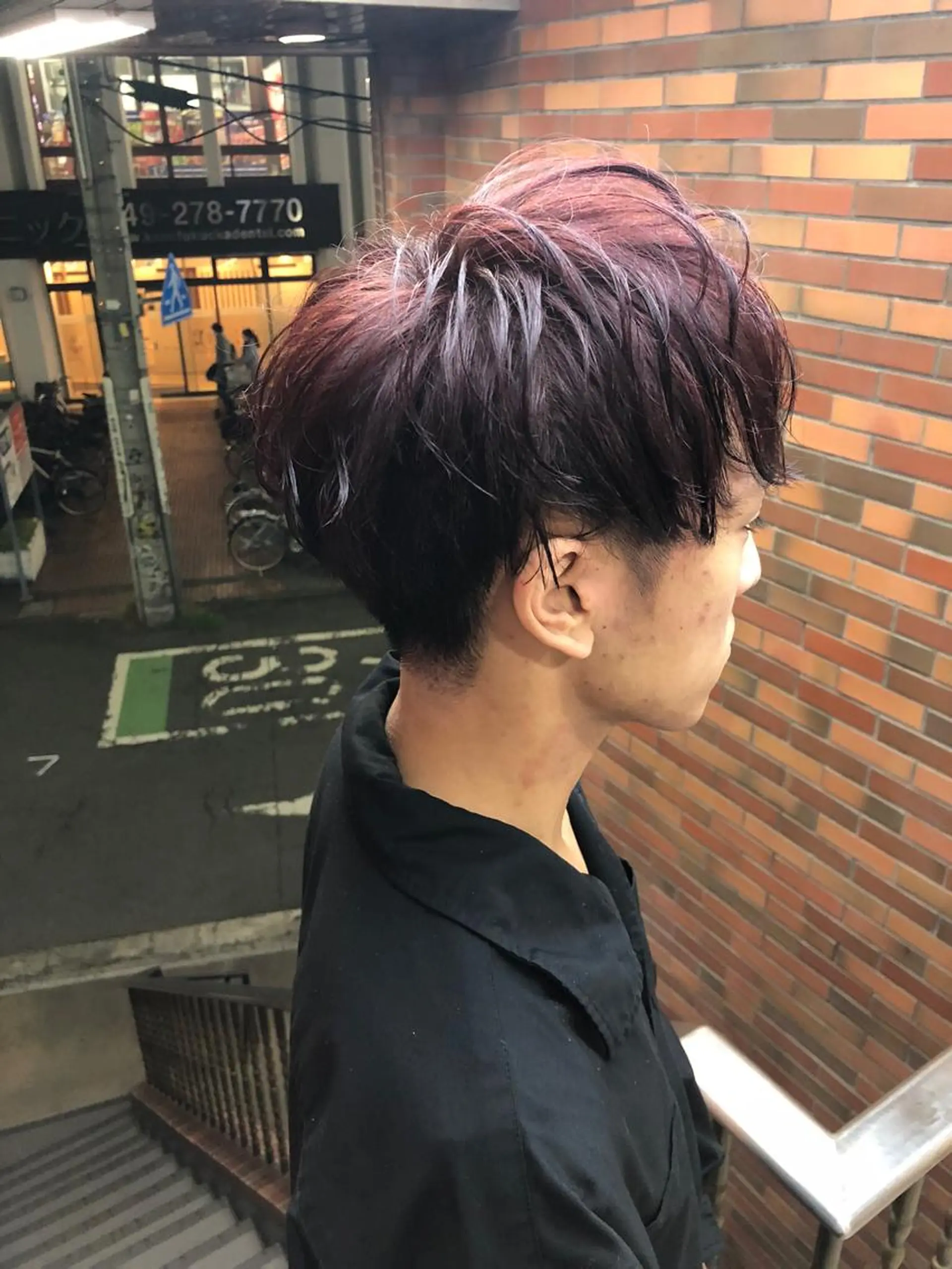 カラー メンズ メンズブリーチ ブリーチ ブリーチなしカラー レッドカラー ⭐️TOSHIKI メンズパーマオタク⭐のヘアスタイル