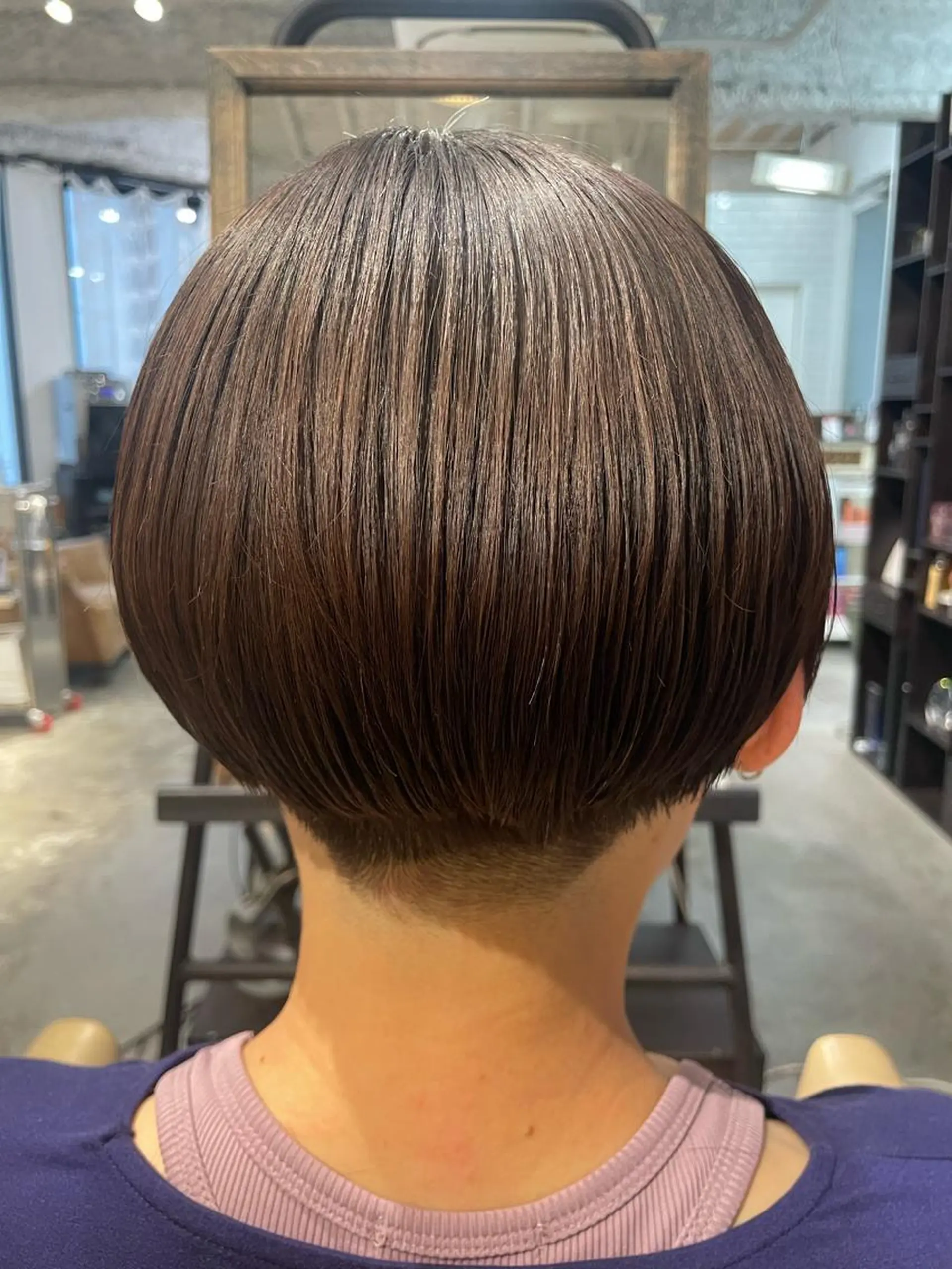 ショート 髪質改善 カット 縮毛矯正 トリートメント 妙見 知洋のヘアスタイル