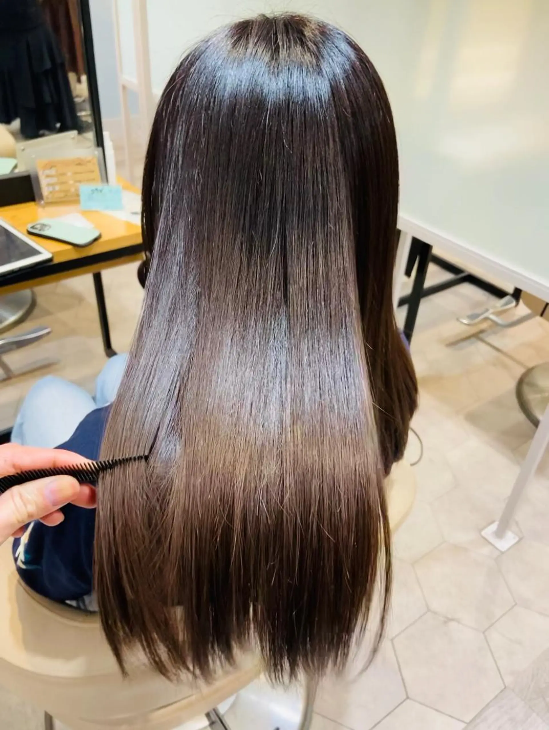 セミロング 縮毛矯正 田之倉 将也のヘアスタイル