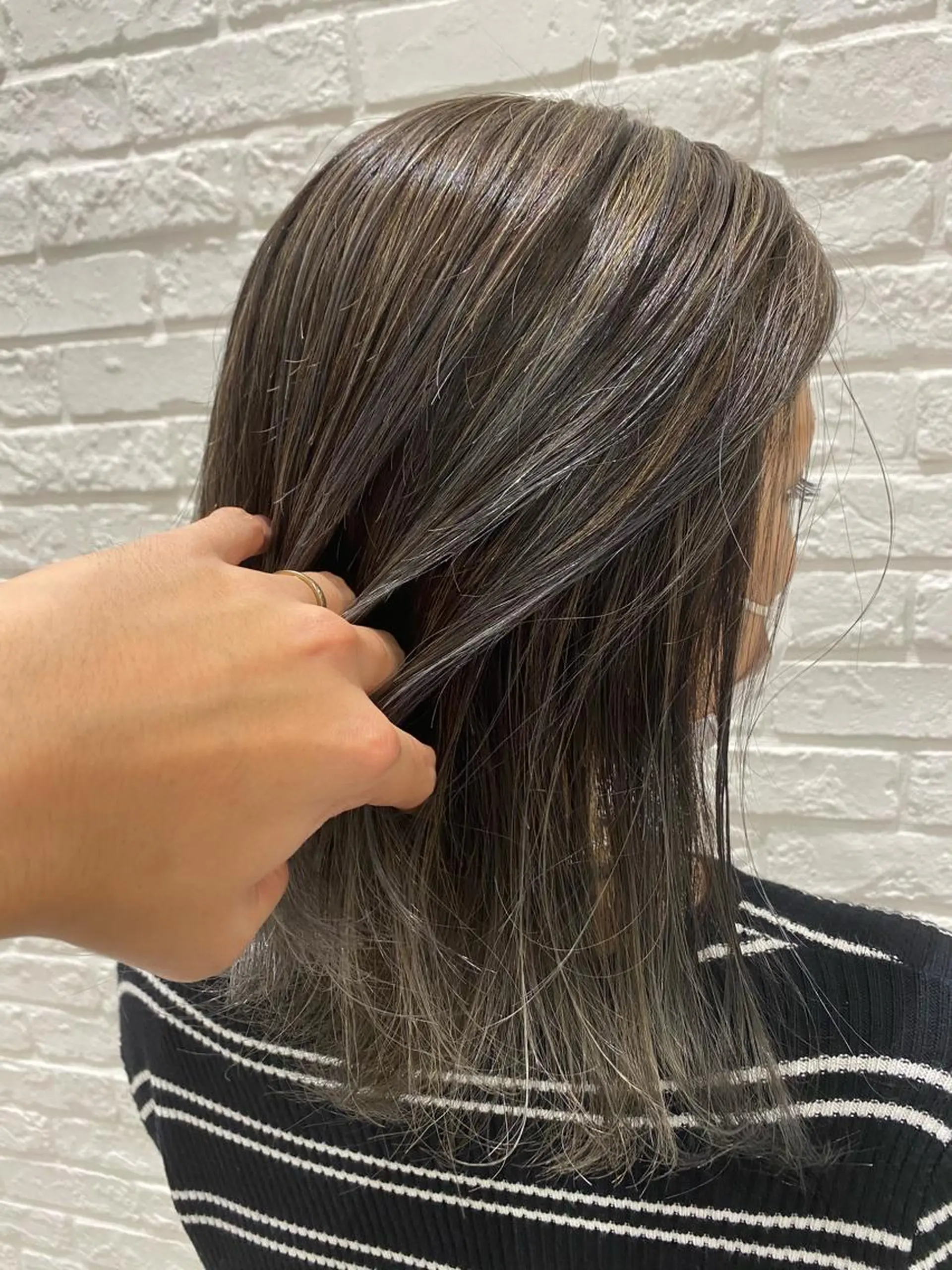 ミディアム カラー 渡辺　亮/ ハイライト/髪質改善のヘアスタイル