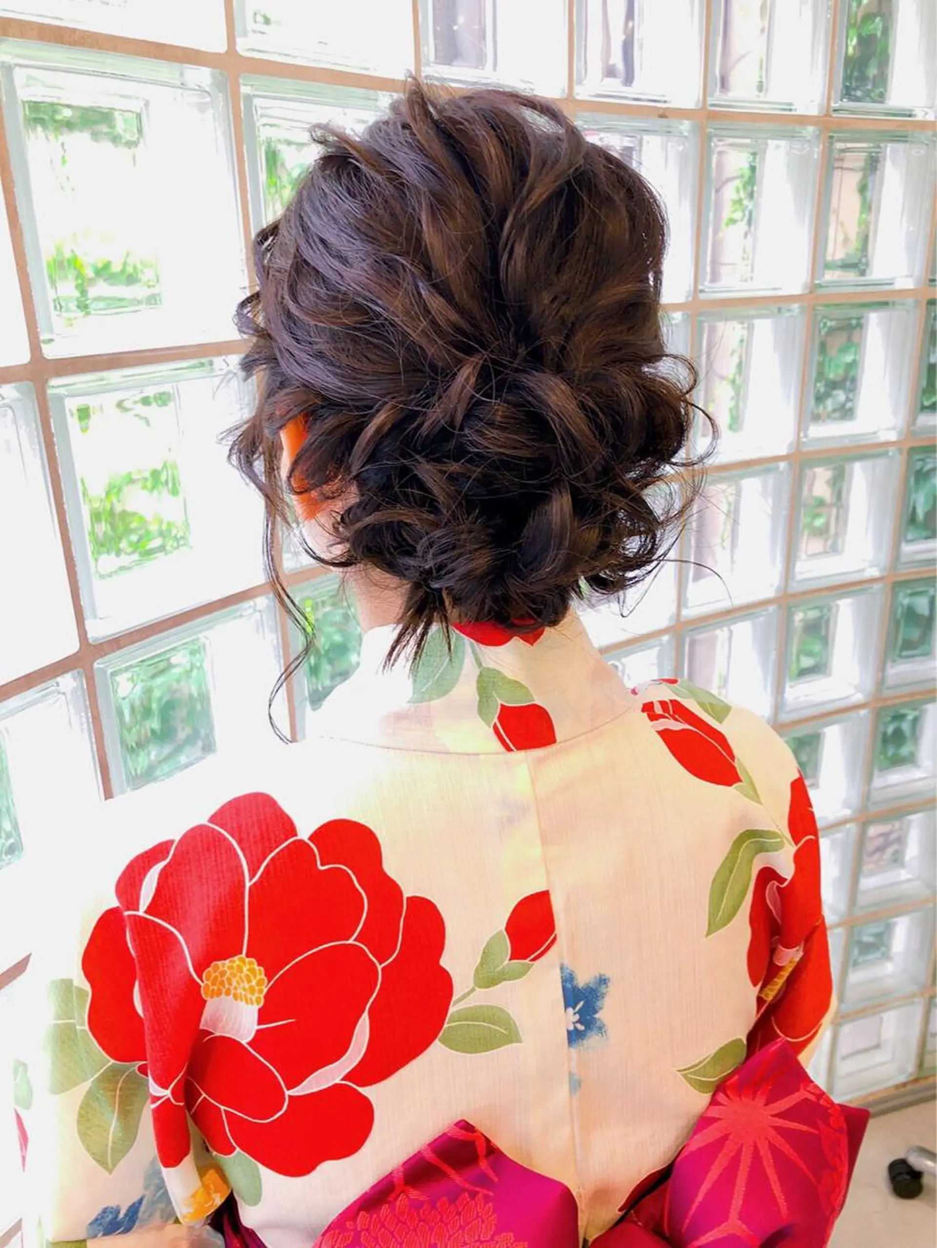 ミディアム ヘアアレンジ 浴衣 池田 みのりのヘアスタイル