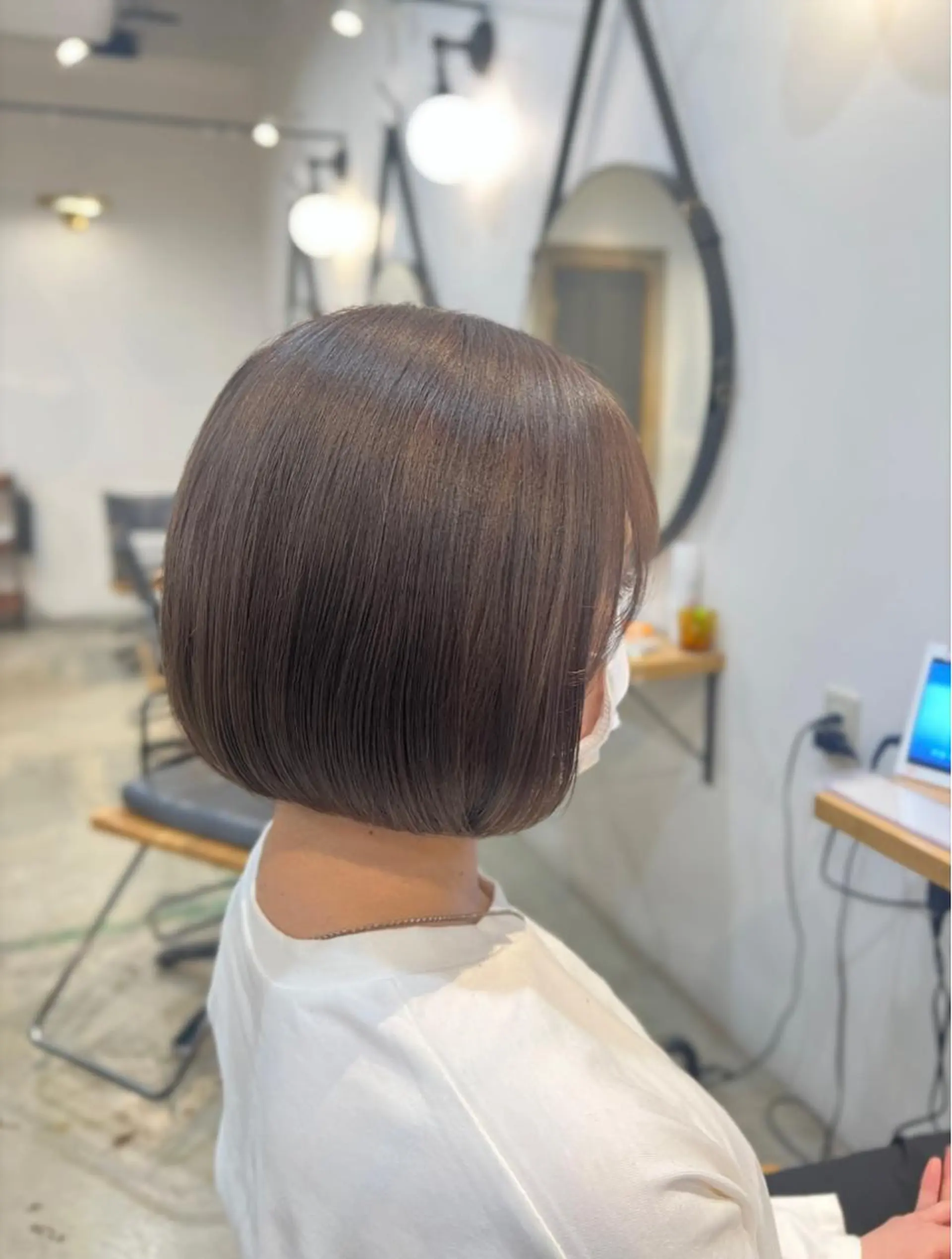 ショート カラー ボブ トリートメント beleefric 🩵黒木芽衣のヘアスタイル