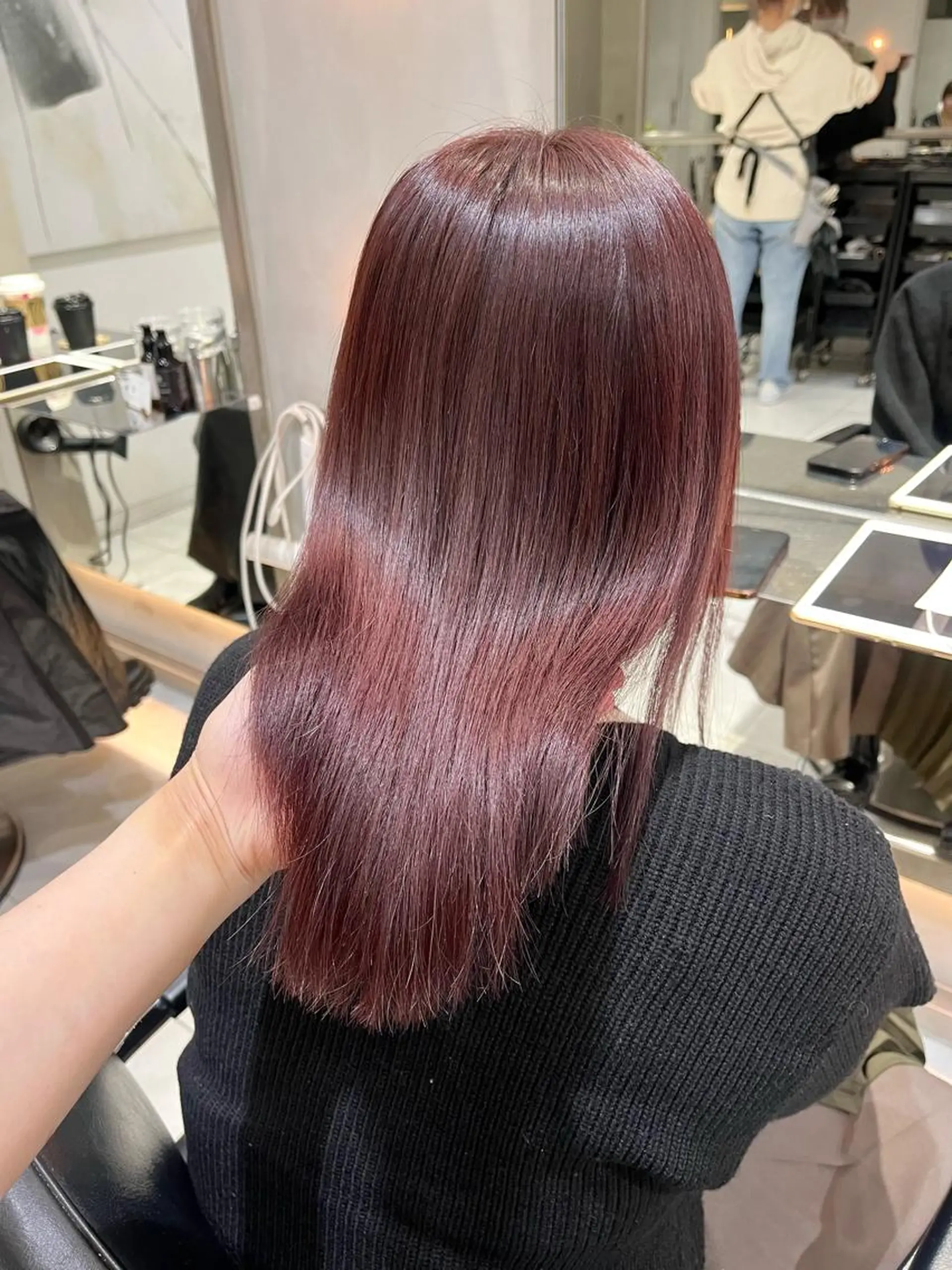 ミディアム カラー ヘアカラー トリートメント ヘッドスパ ヘアセット 🎀艶モテカラー🎀 彩季のヘアスタイル