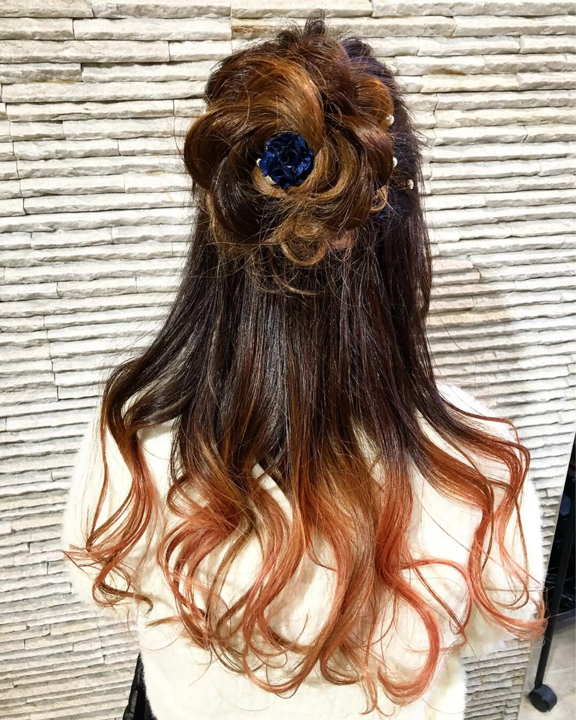 セミロング カラー ヘアアレンジ 嶋田 ゆきのヘアスタイル