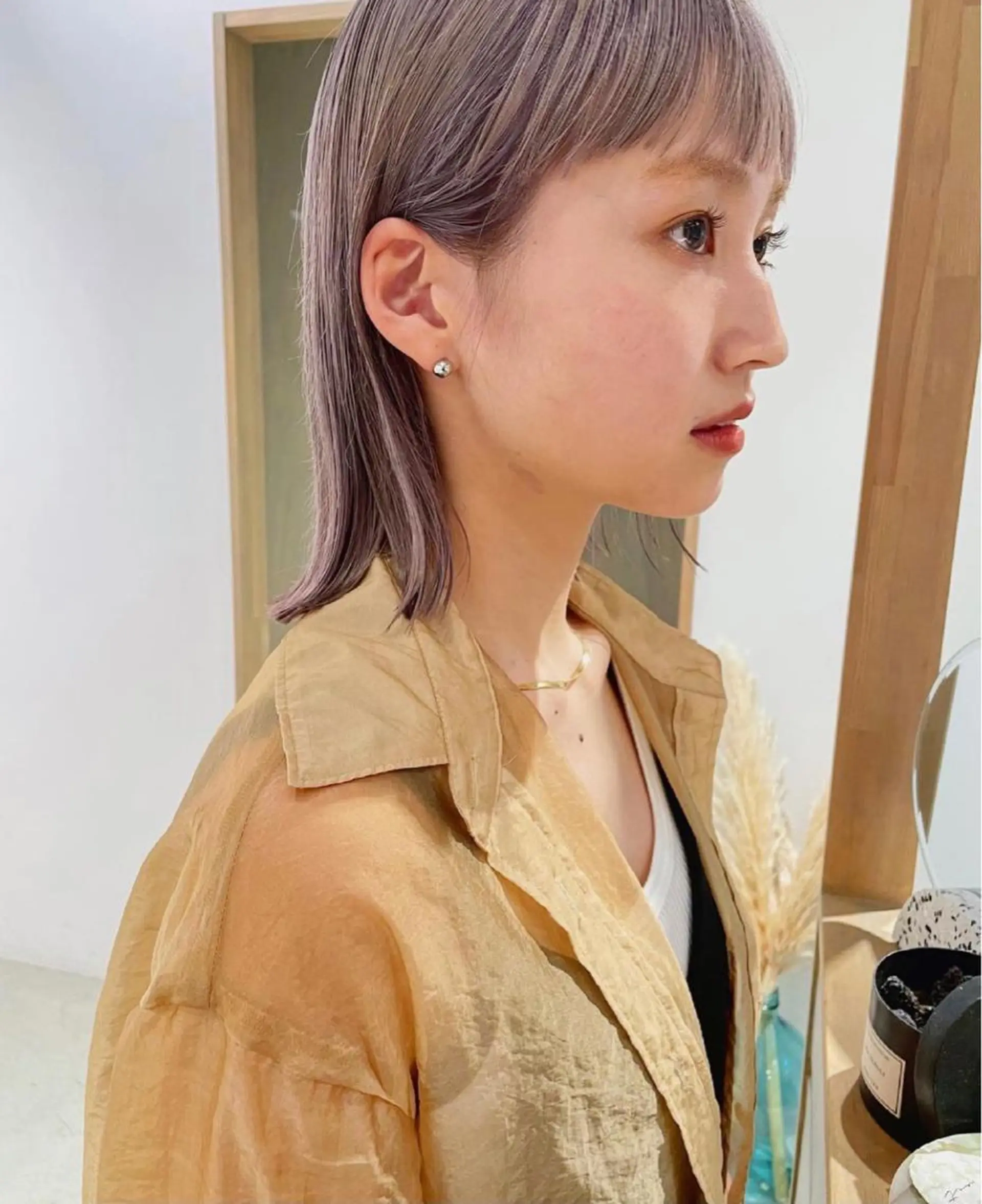 セミロング カラー ヘアアレンジ カット ヘアカラー トリートメント ボブ/プツボブ tsumuguのヘアスタイル