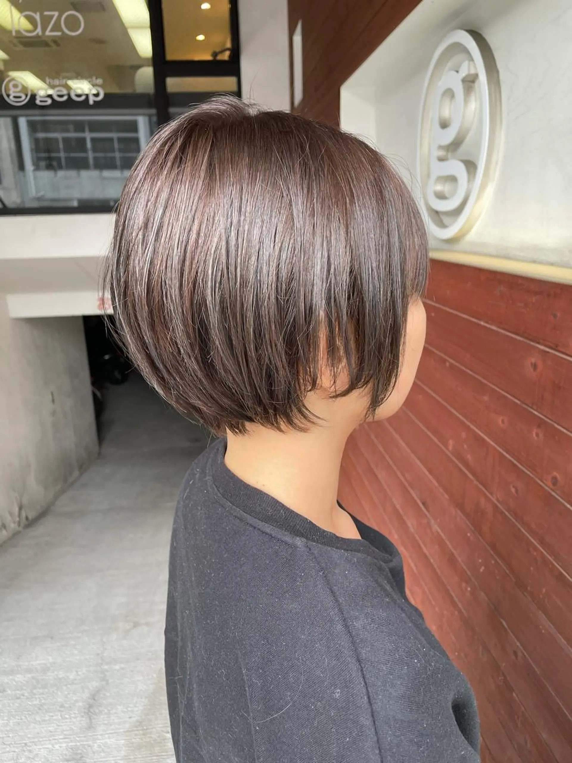 ショート カラー 丸みショート ショートヘア IORI #韓国ヘア#髪質改善のヘアスタイル