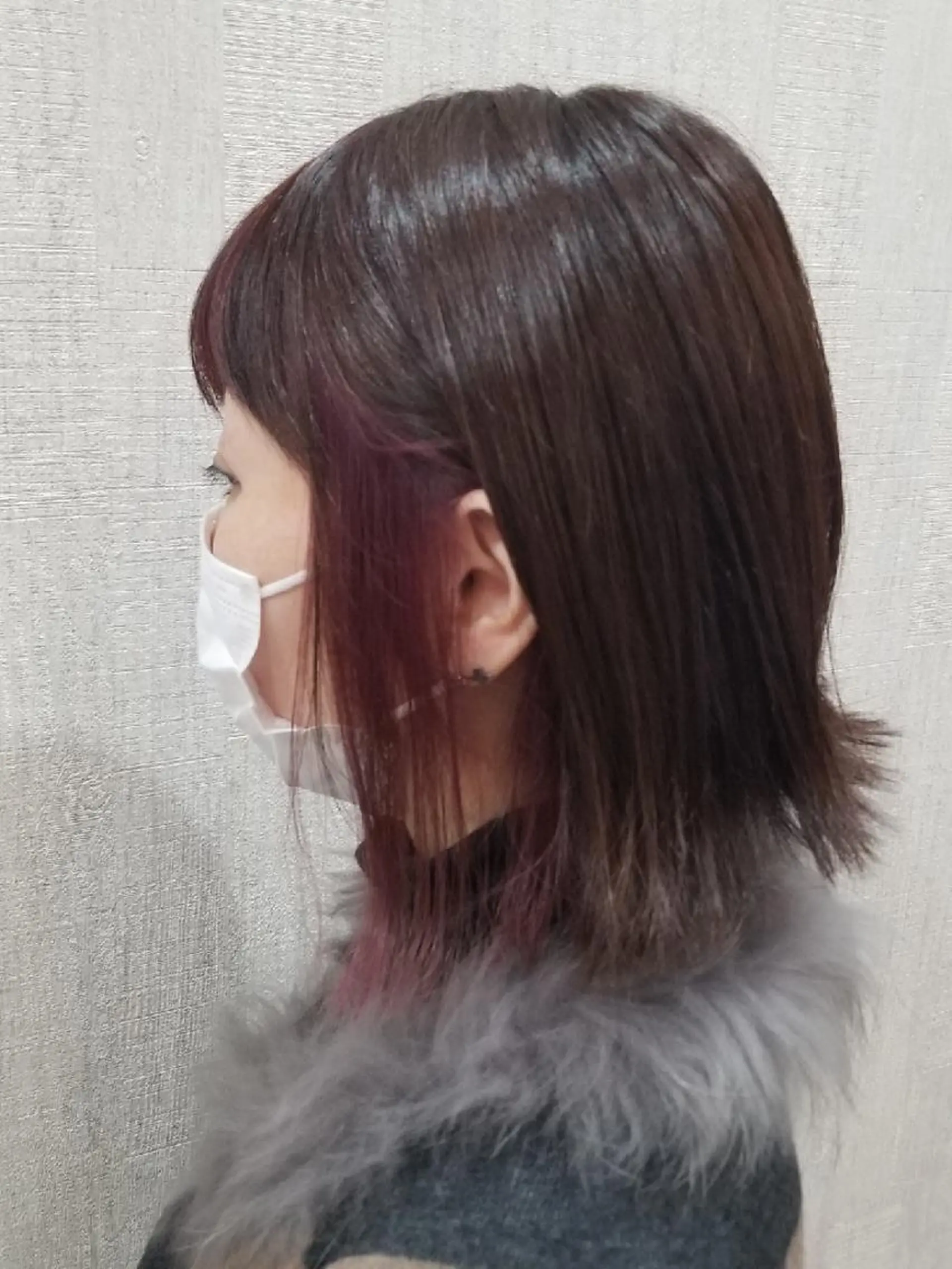ミディアム カラー インナーカラー ピンクカラー カット ヘアカラー ✂韓国ヘア髪質改善 レイヤー代表西村功平のヘアスタイル