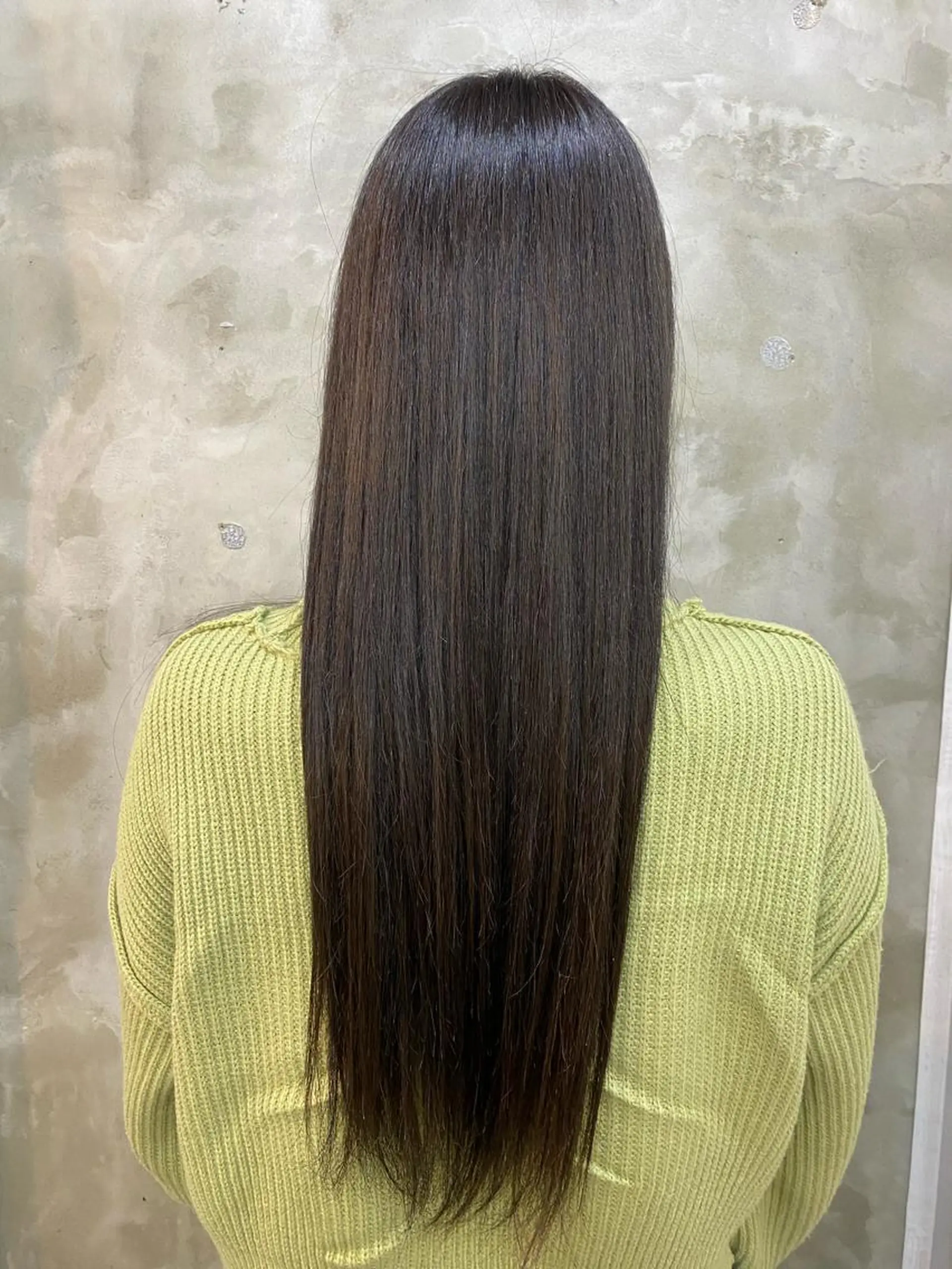 ロング カラー 黒髪 ブルーカラー ブルーブラック トリートメント eTONe所属・志賀 あずみのヘアスタイル