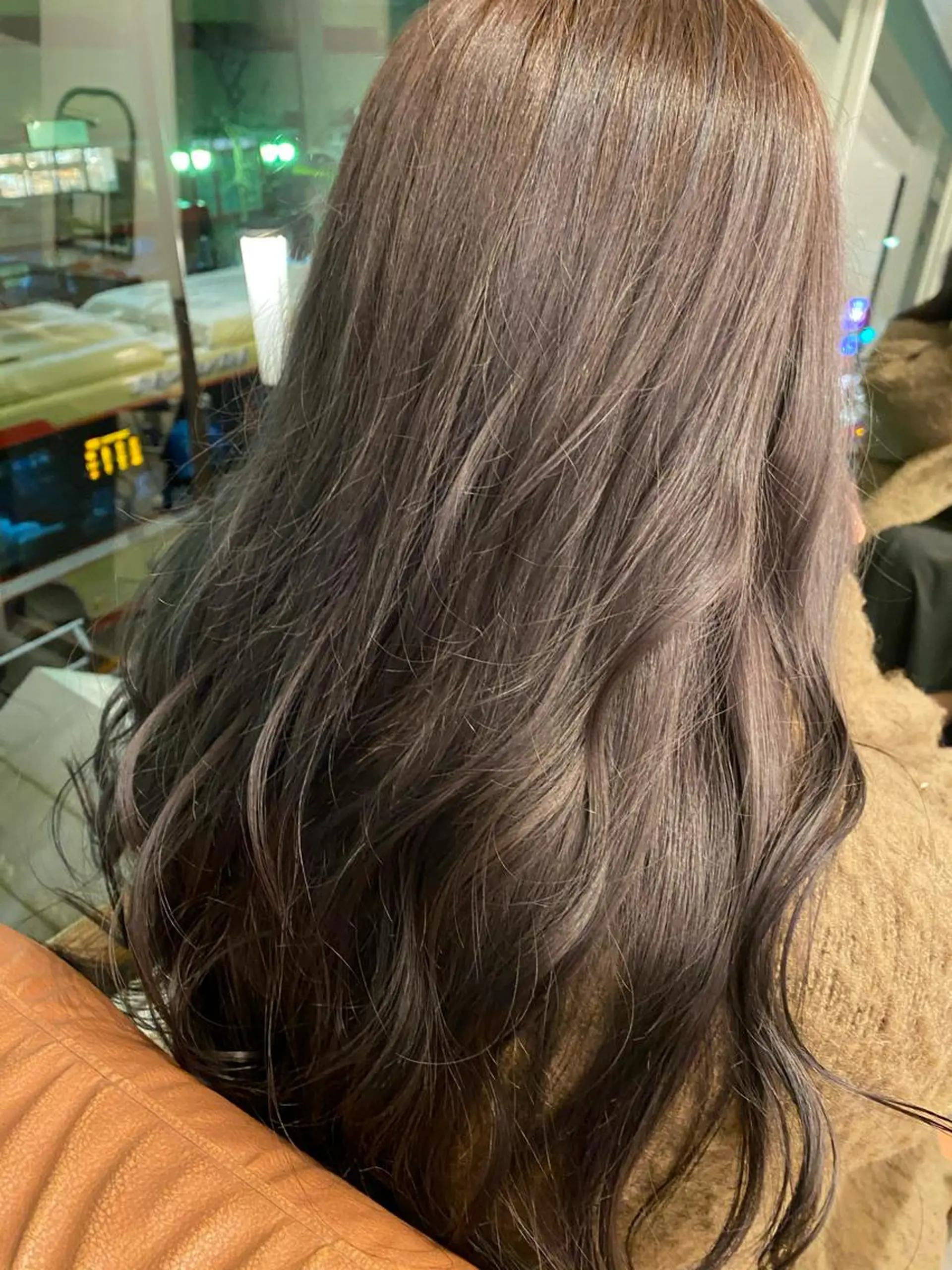 ロング カラー グレージュ ラベンダーカラー ラベンダーグレージュ ラベンダーグレー 🌷pasapas/ すみれ🌷のヘアスタイル