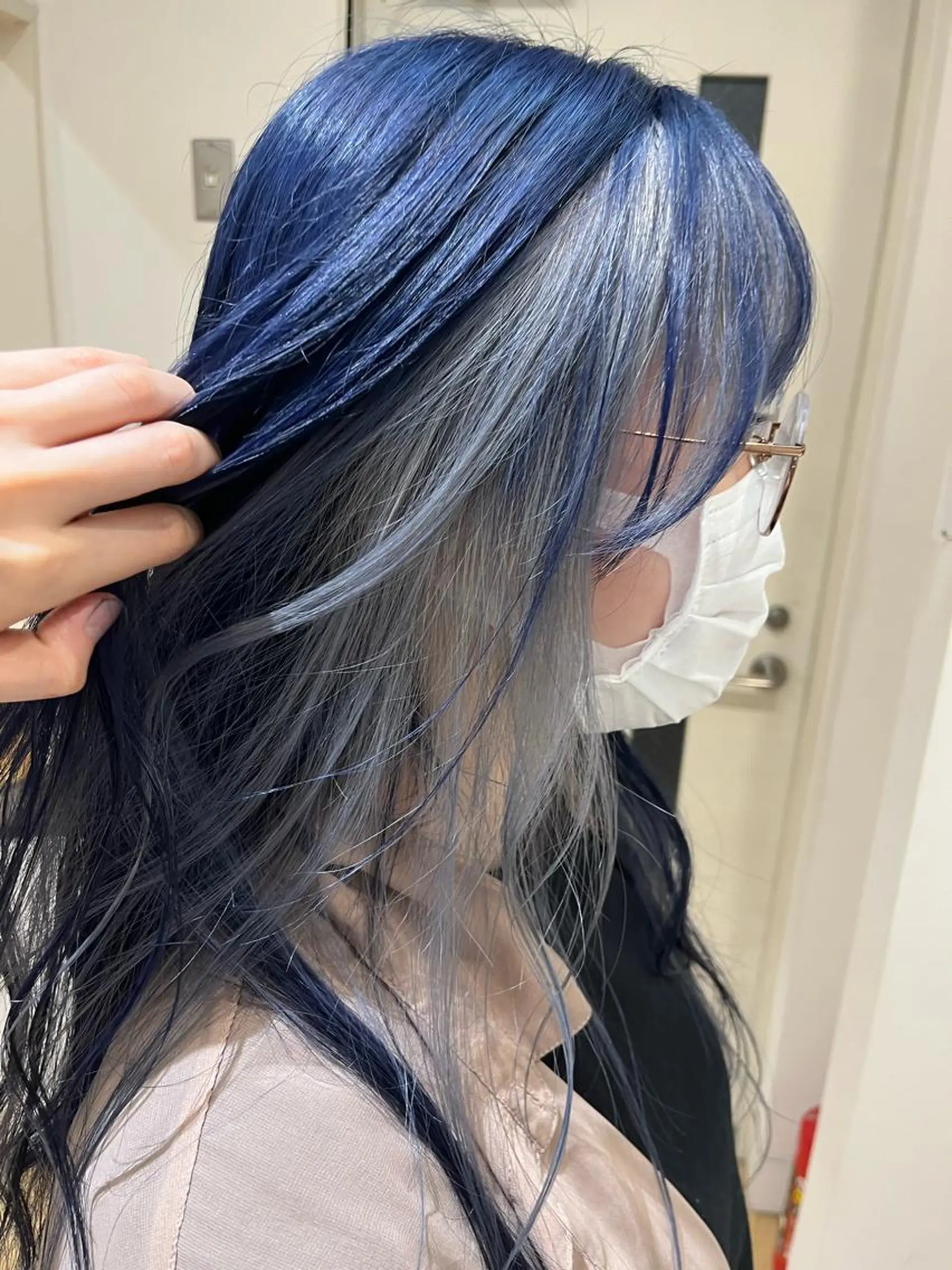 ロング カラー ミストバング  フェイスフレーミング ヘアカラー トリートメント 💠つたふうか/ 韓国/メンズヘア💠のヘアスタイル