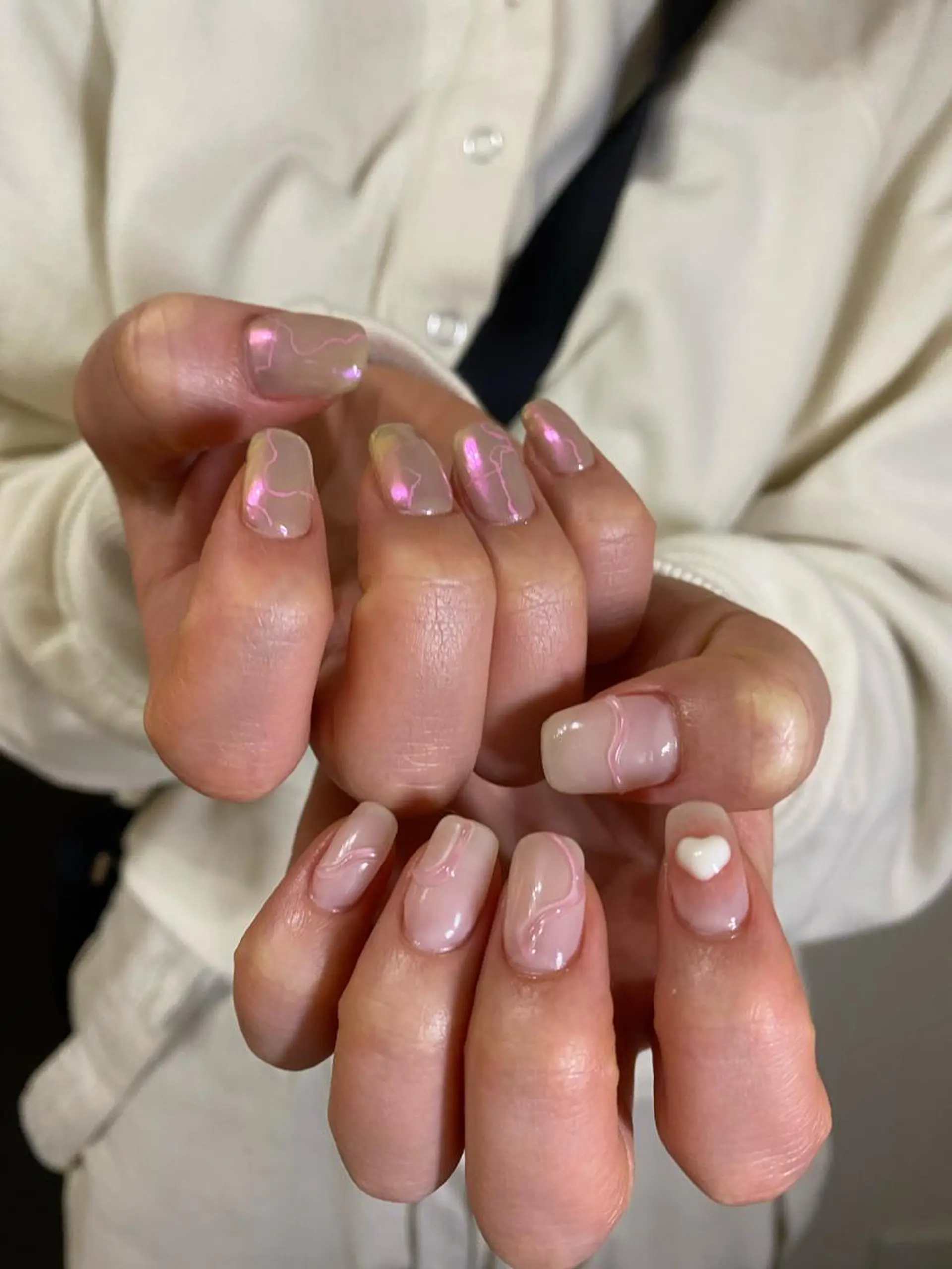 ネイル ピンク ハンドネイル 梶山 美月のネイルデザイン