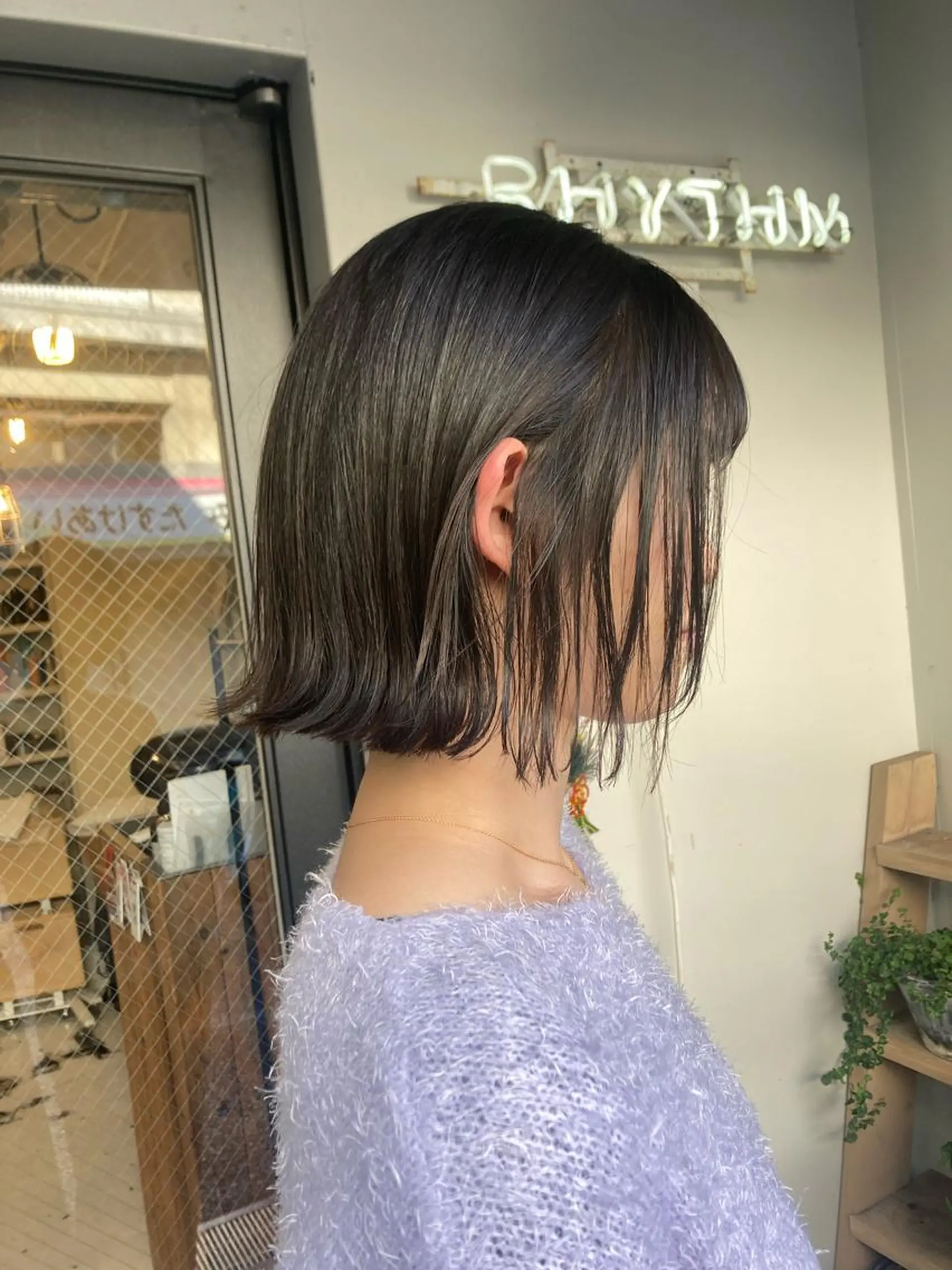 ショート ボブ ハイライト 姫カット おくれ毛 ✂︎岡根 京花✂︎のヘアスタイル