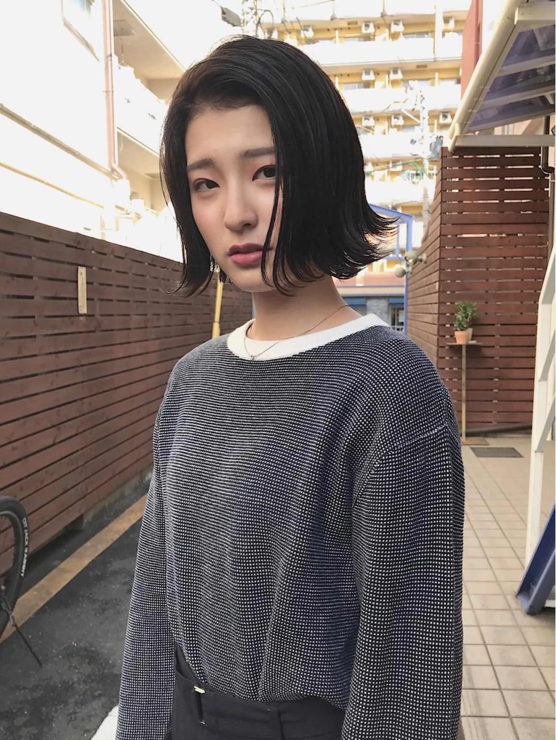 ショート カラー ヘアアレンジ カット トリートメント lani 天神大名/ブリーチのヘアスタイル