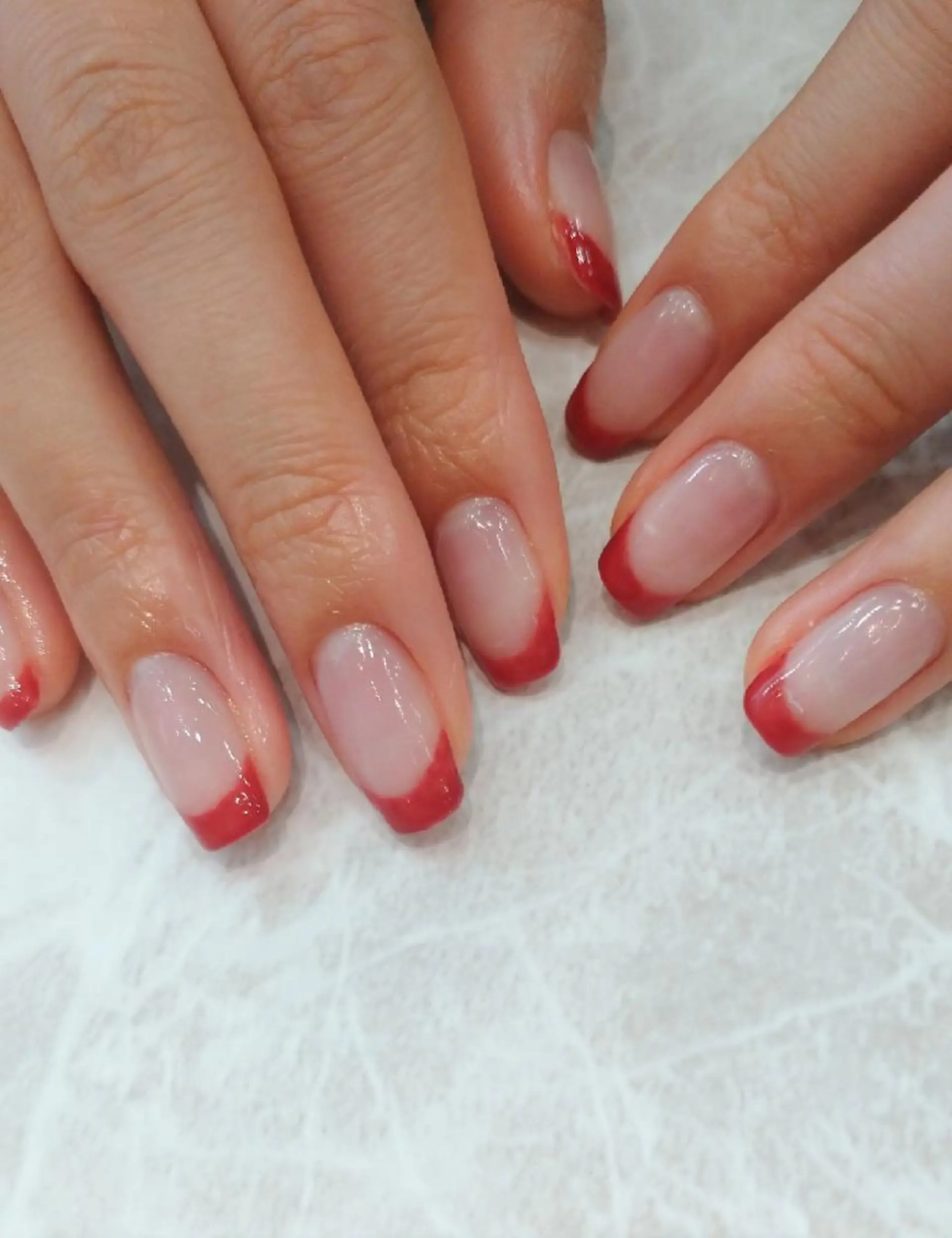 ネイル フレンチネイル 會田 瑠衣のネイルデザイン