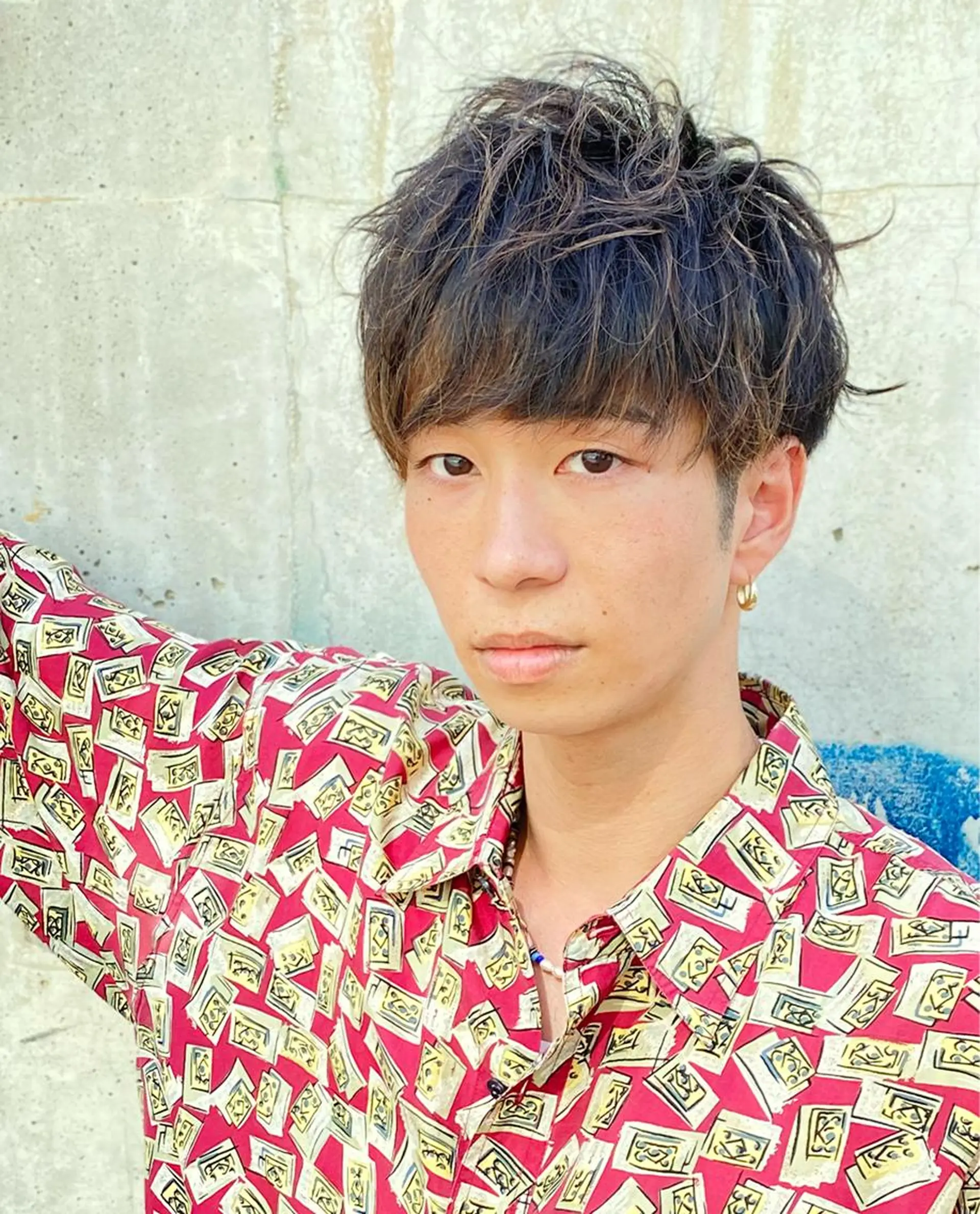 ショート カラー パーマ メンズ MENS  FEEL南森町所属・佐藤 達郎のヘアスタイル