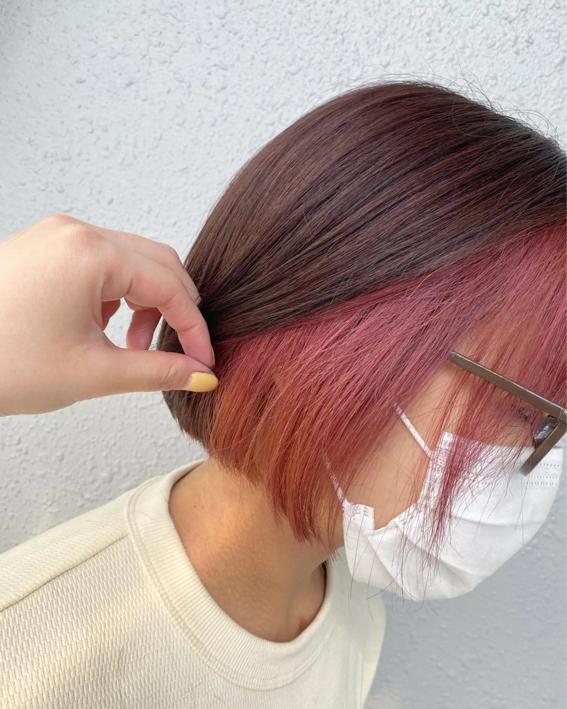 ショート カラー ブリーチ 後藤紗英/髪質改善 /オリーブベージュのヘアスタイル