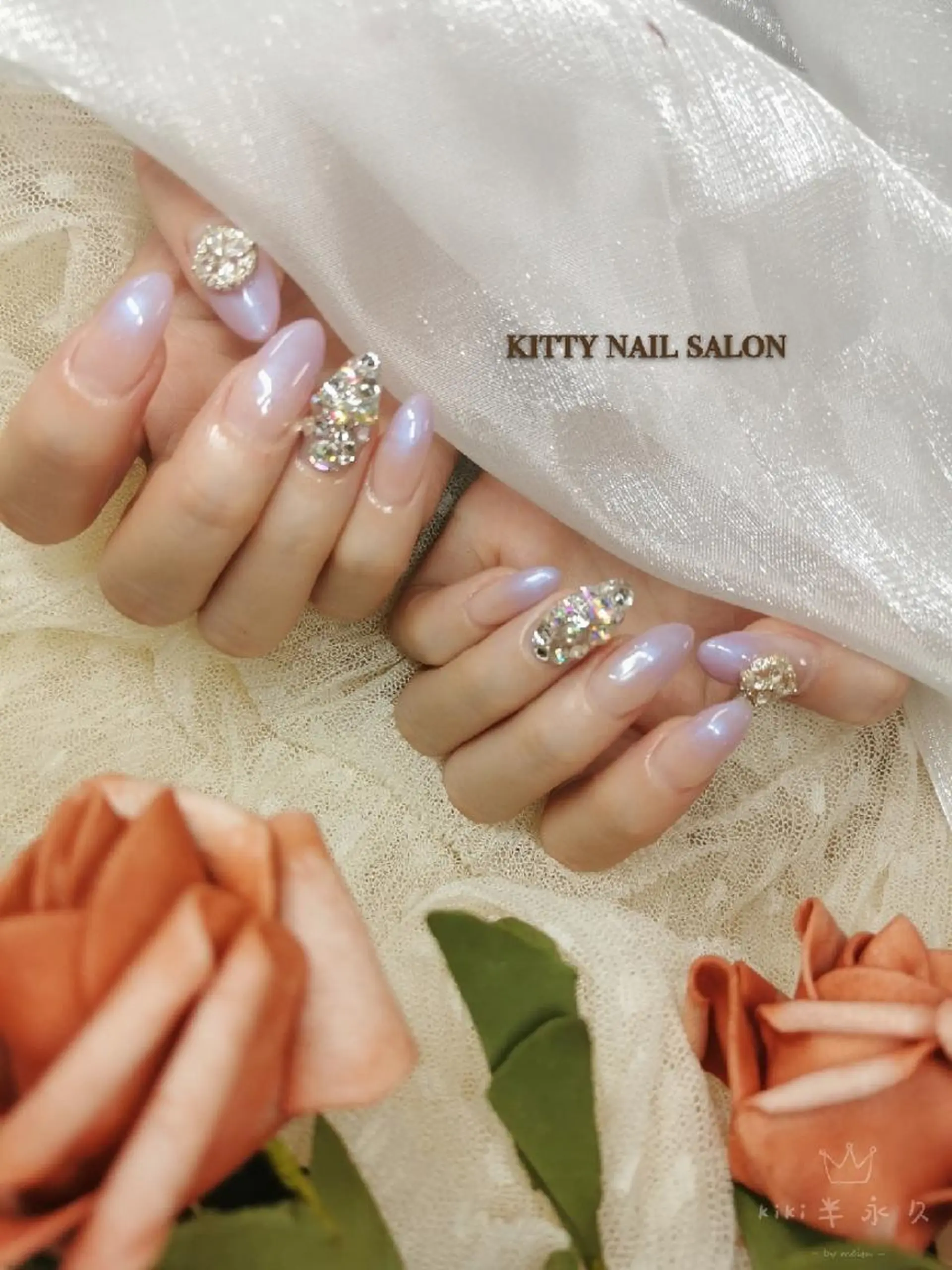 ネイル ストーンネイル ハンドネイル kitty nail salonのネイルデザイン