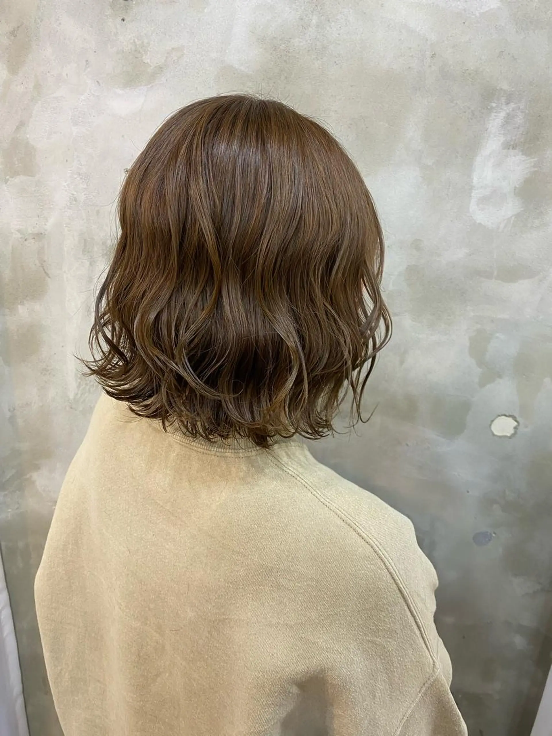 ミディアム 切りっぱなしボブ ボブ 志賀 あずみのヘアスタイル