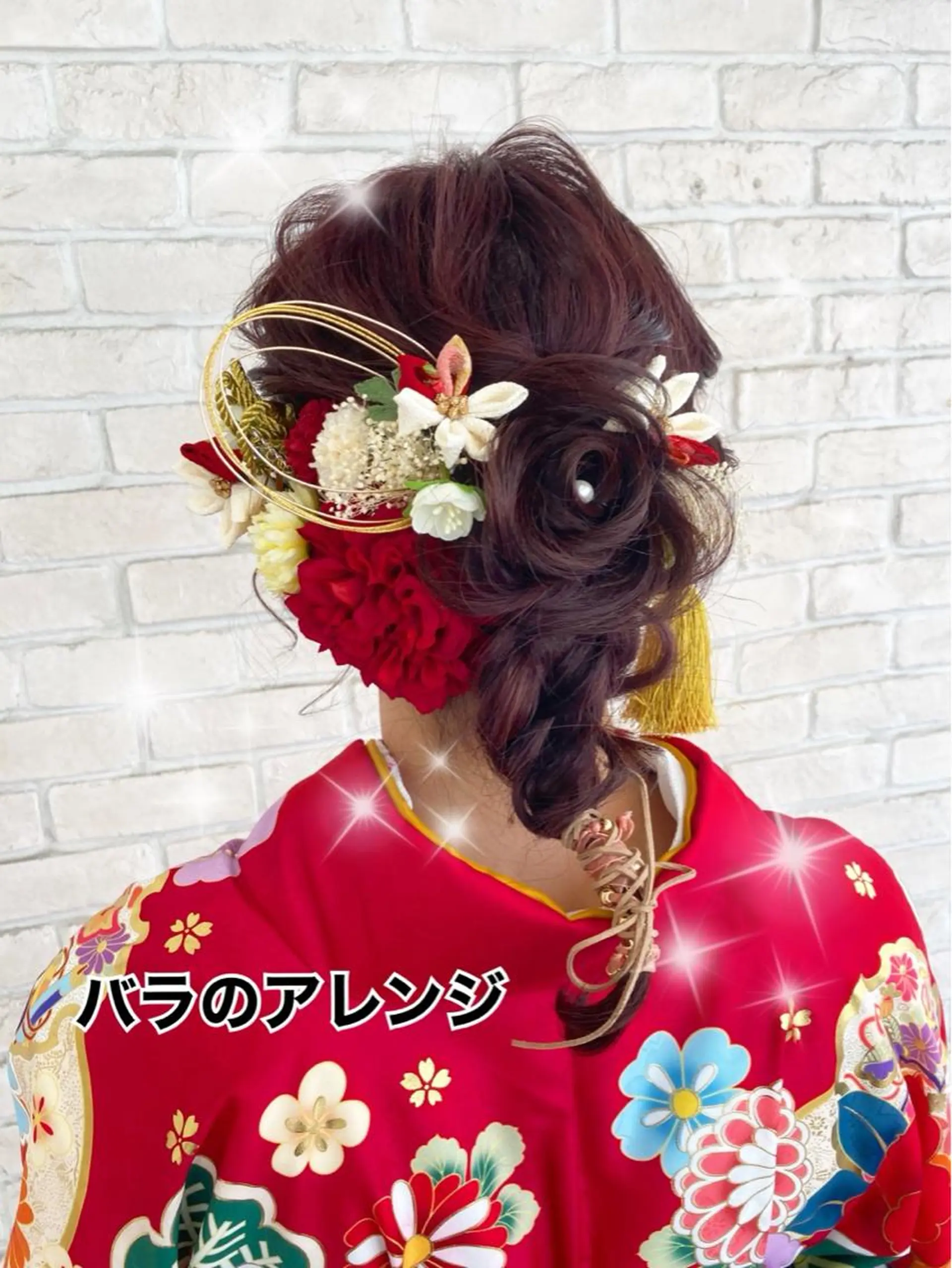 ヘアアレンジ 白髪ぼかしハイライト ヘアアレンジのヘアスタイル