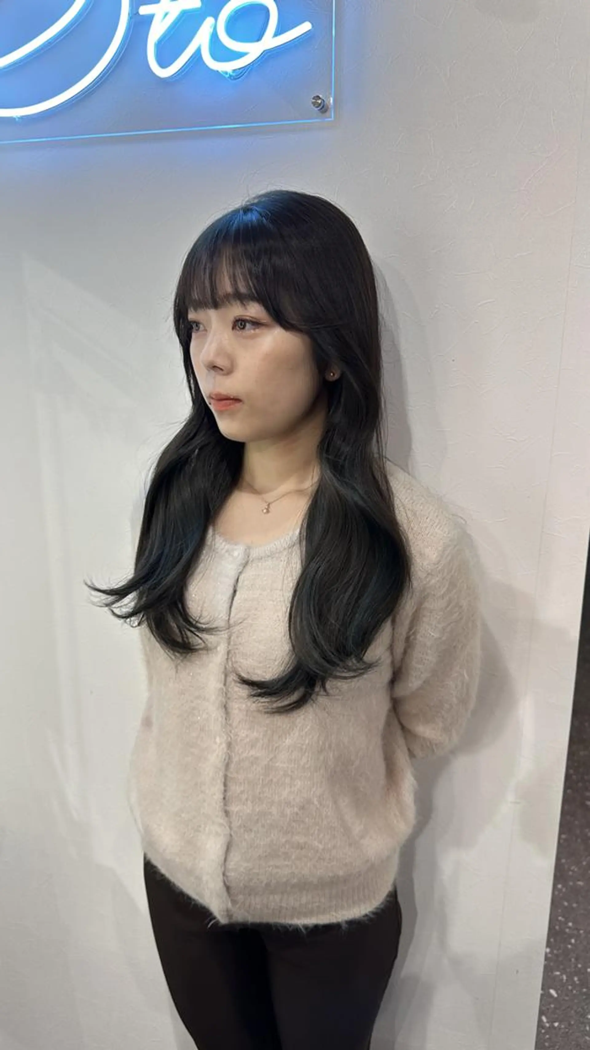 ロング ヘアカラー トリートメント 韓国風レイヤー🗝要 暗透カラー📓吉祥寺のヘアスタイル