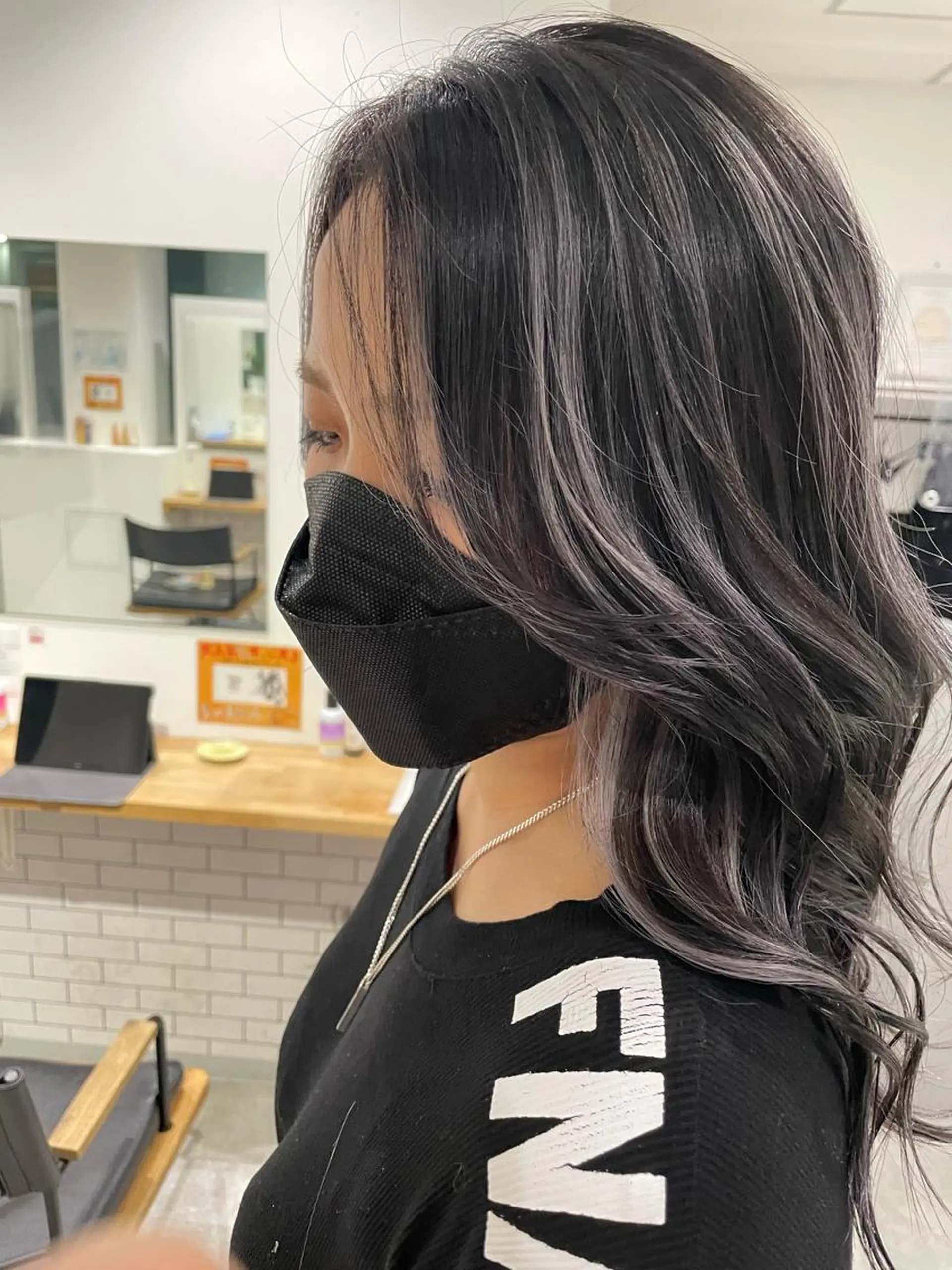 ロング カラー ヘアカラー 京都美容師 塩のヘアスタイル