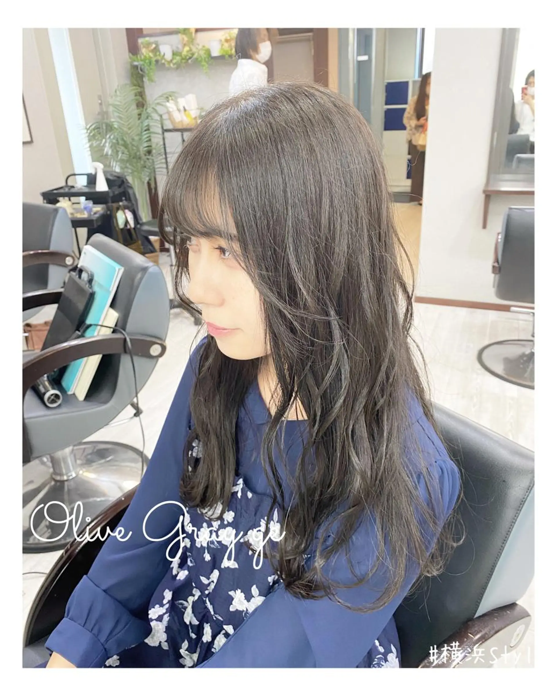 セミロング カラー グレージュ オリーブグレージュ オリーブグレー cocoru所属・＊横浜駅＊ 金子 誠也のヘアスタイル