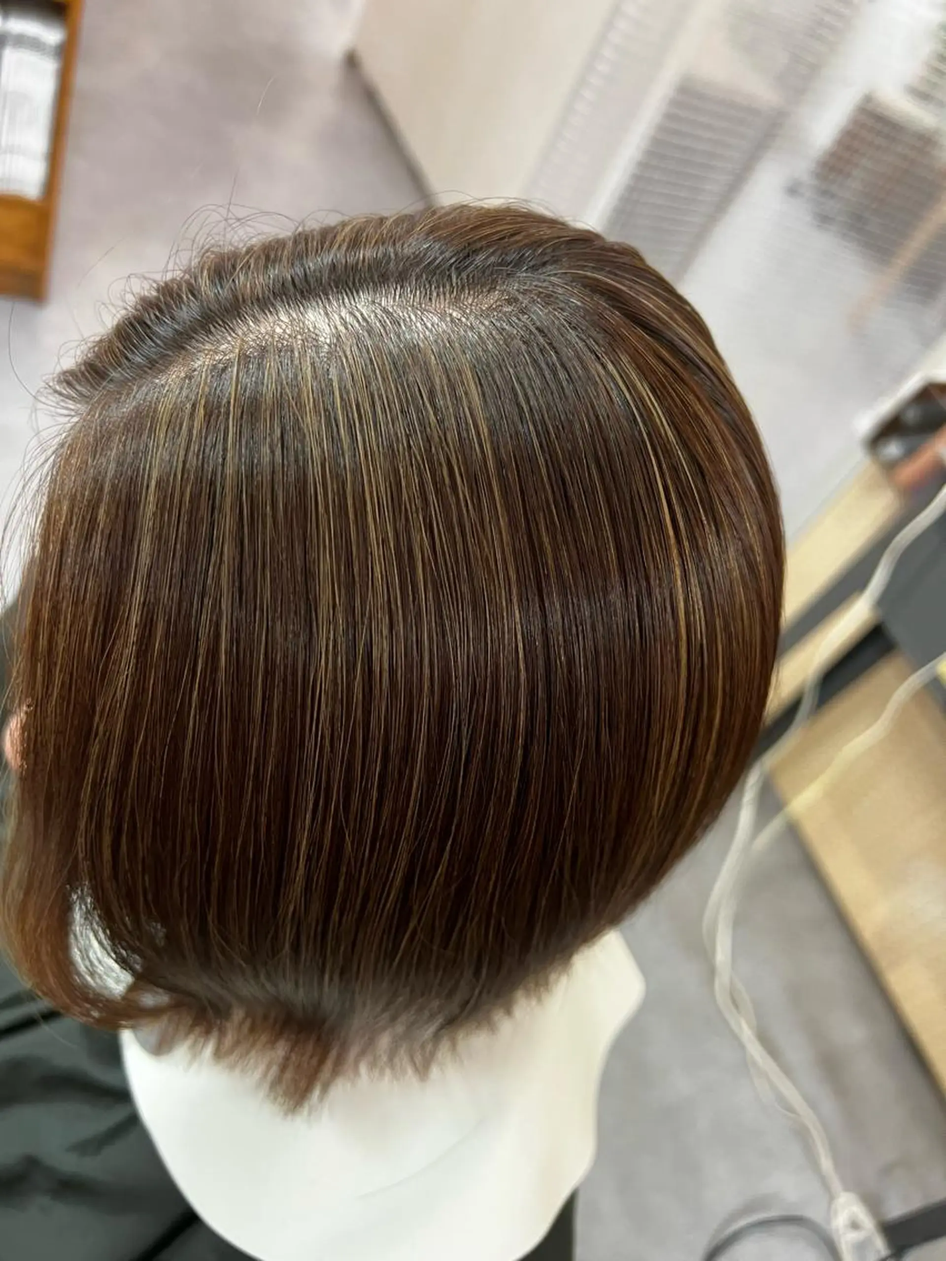 ミディアム ハイライト ヘアカラー トリートメント 髪質改善　ナカゾノ タケシのヘアスタイル