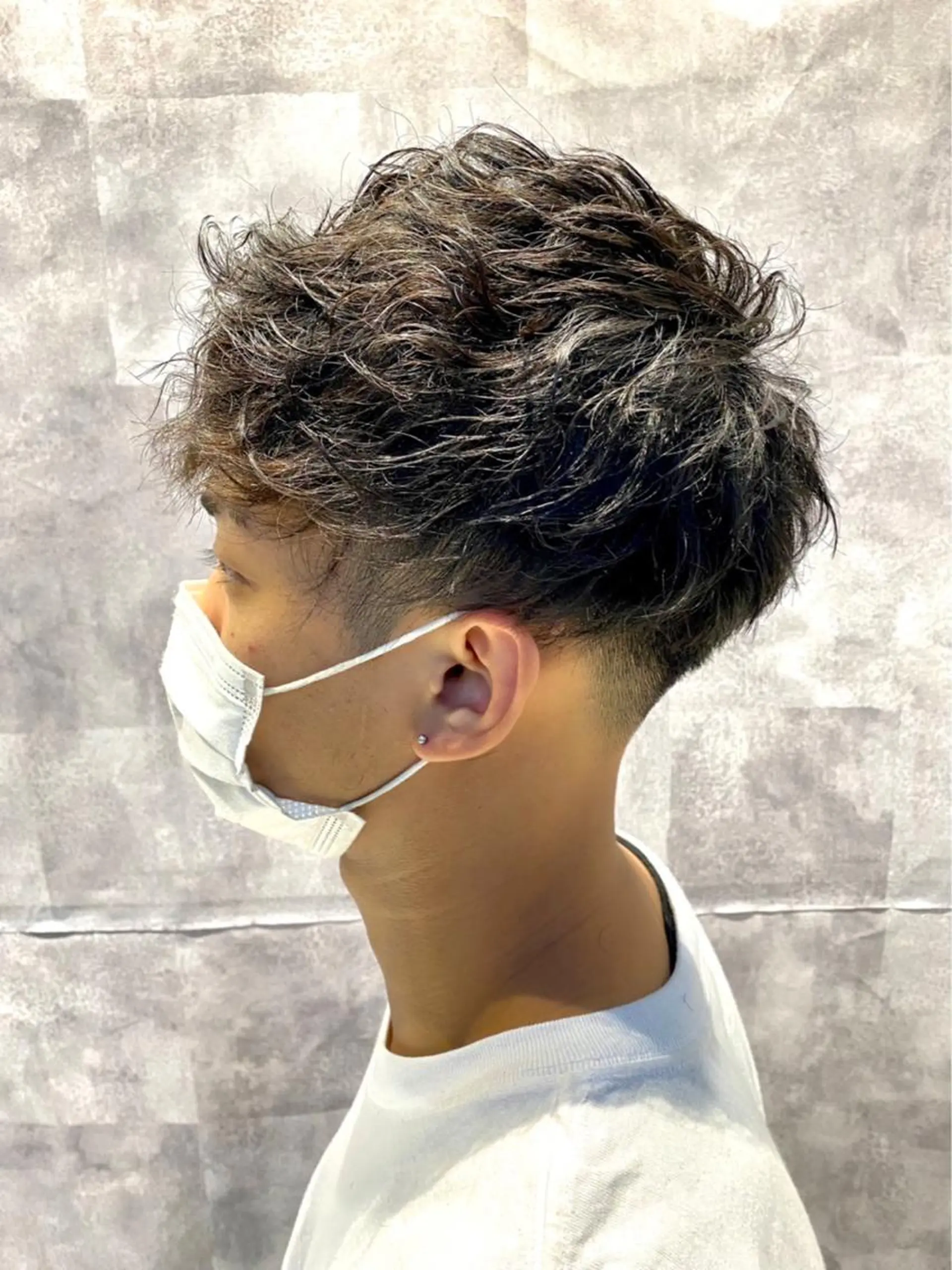 メンズ 韓国レイヤーカット/ くすみカラー/モモのヘアスタイル