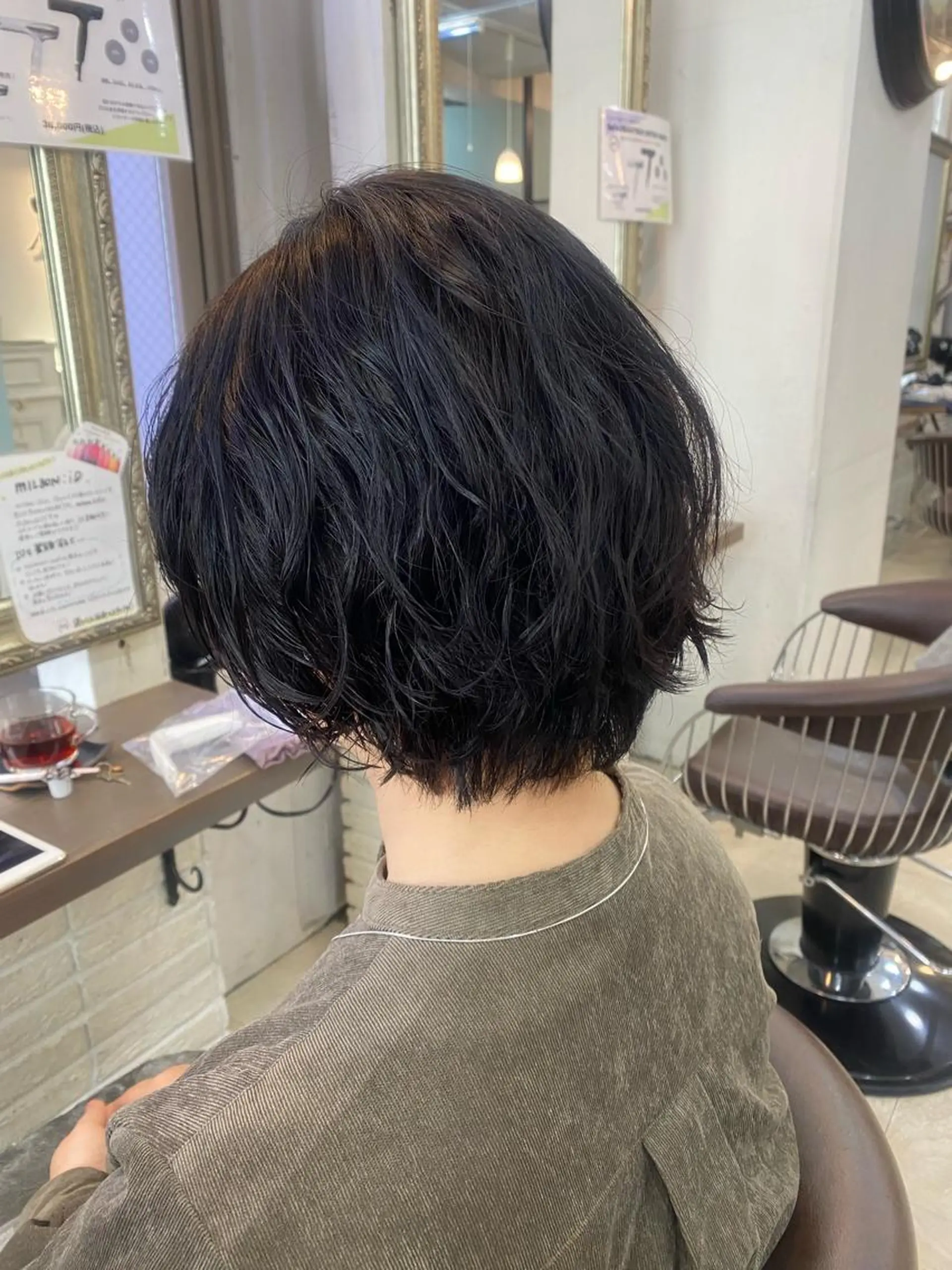 ショート カラー パーマ ヘアアレンジ 立川🤍韓国ヘア/ レイヤー🇰🇷🖤のヘアスタイル