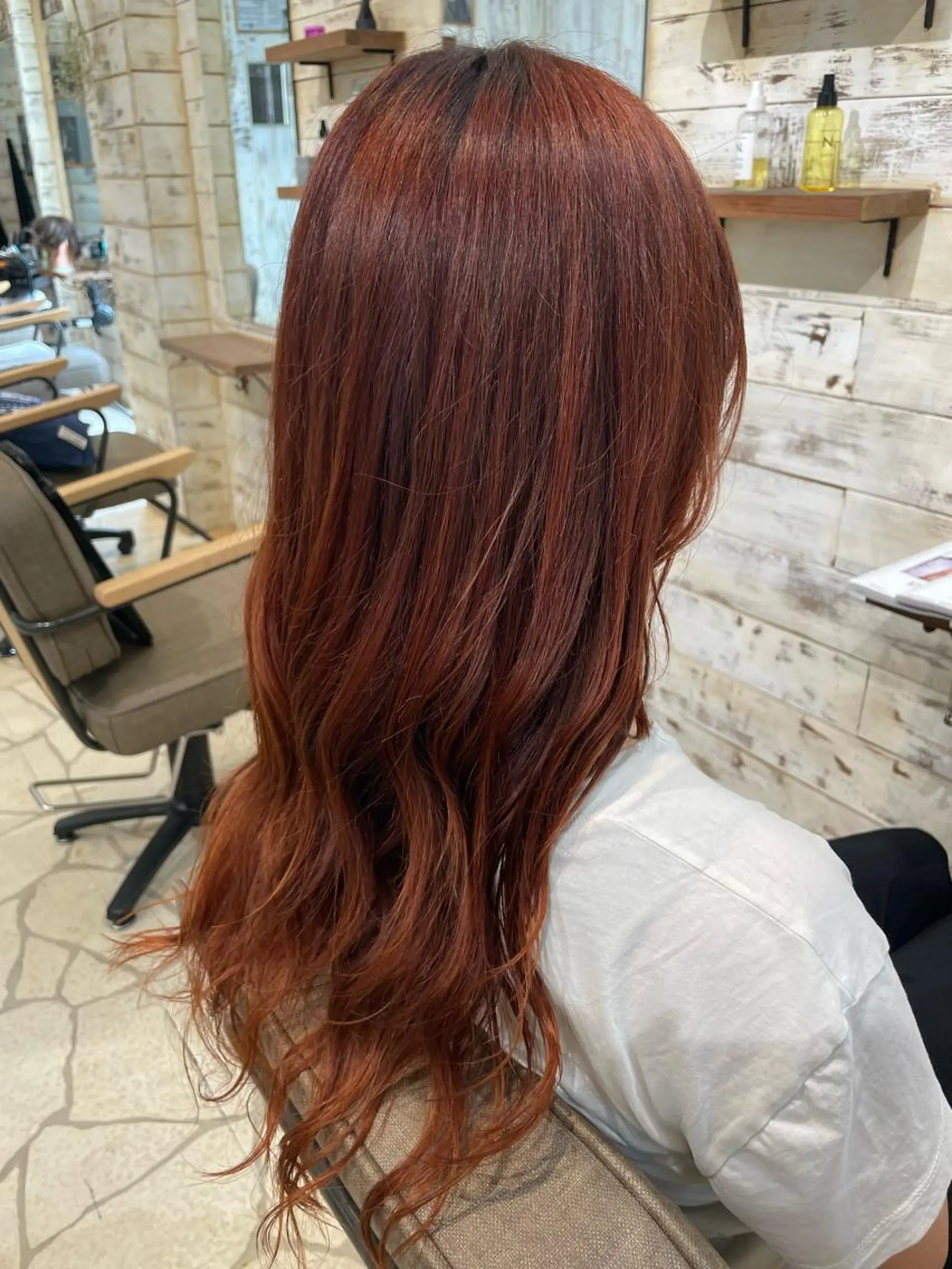 ロング カラー レッドカラー スリールヘアー所属・🖤nako/艶髪/ 透明感カラー🖤のヘアスタイル