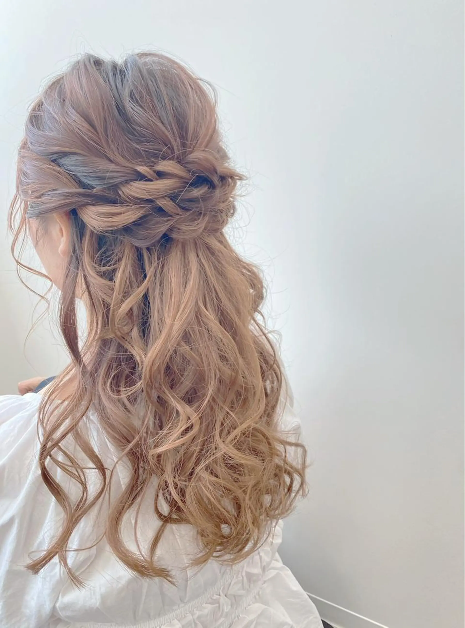 ロング ヘアアレンジ ハーフアップ ヘアセット GRANLUSSO 〜グランルッソ駅前店所属・木口 嘉美のヘアスタイル
