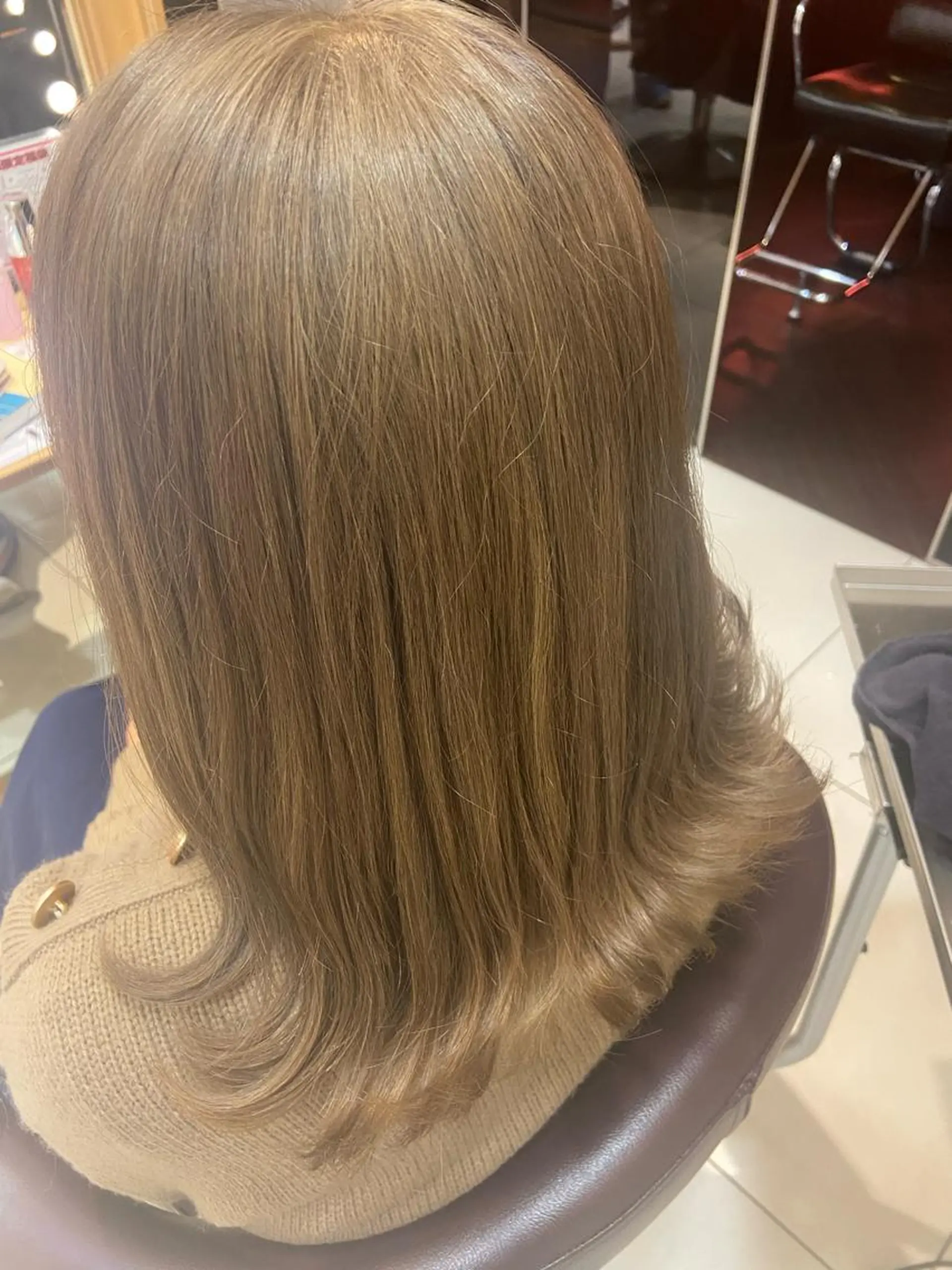 ミディアム カラー ヘアカラー トリートメント なつな/ 透明感カラーのヘアスタイル