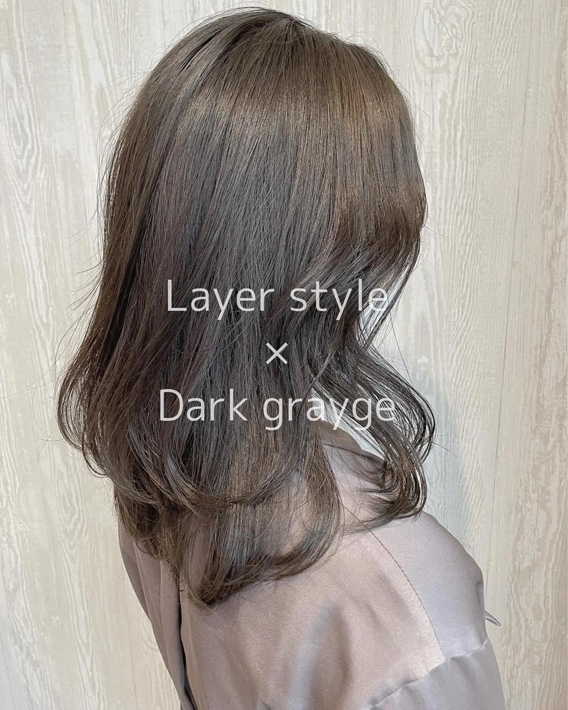 セミロング カラー アッシュ 透明感カラー ダークグレー ダークグレージュ グレージュ ヘアカラー トリートメント 河合秀明/ハイライト /インナーカラーのヘアスタイル