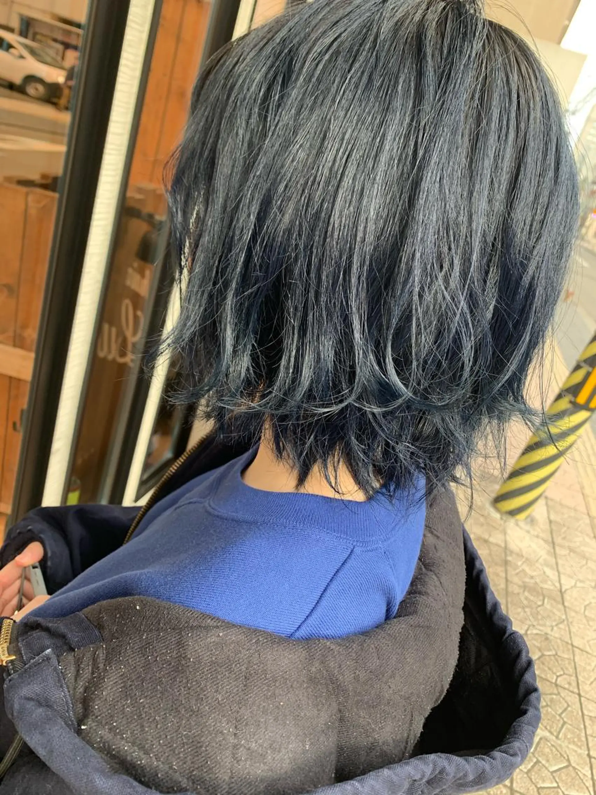 カラー ブルーカラー ネイビーカラー yoshi (高橋福博)のヘアスタイル