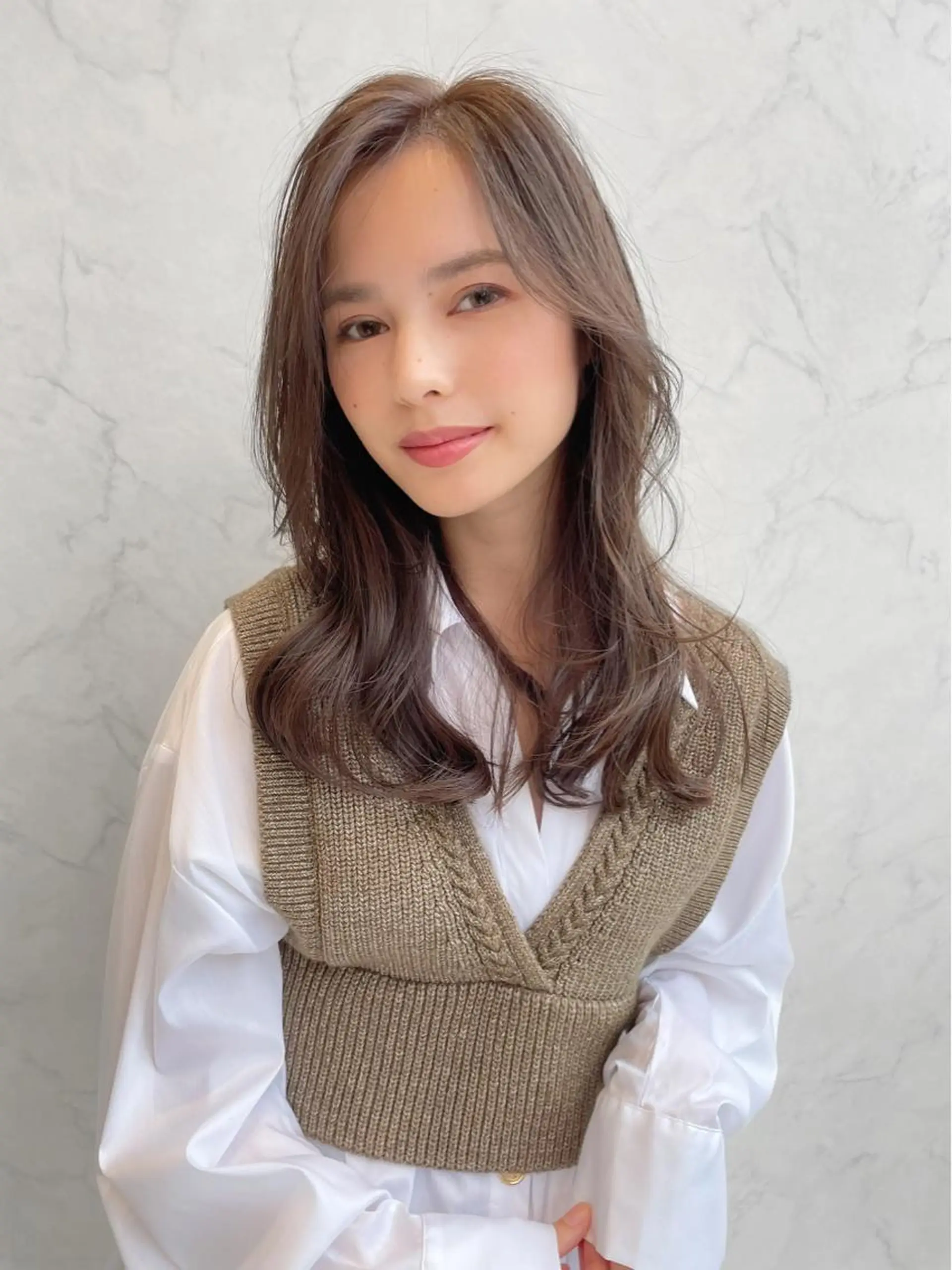 ロング カット パーマ チダアキフミ Ash大森のヘアスタイル