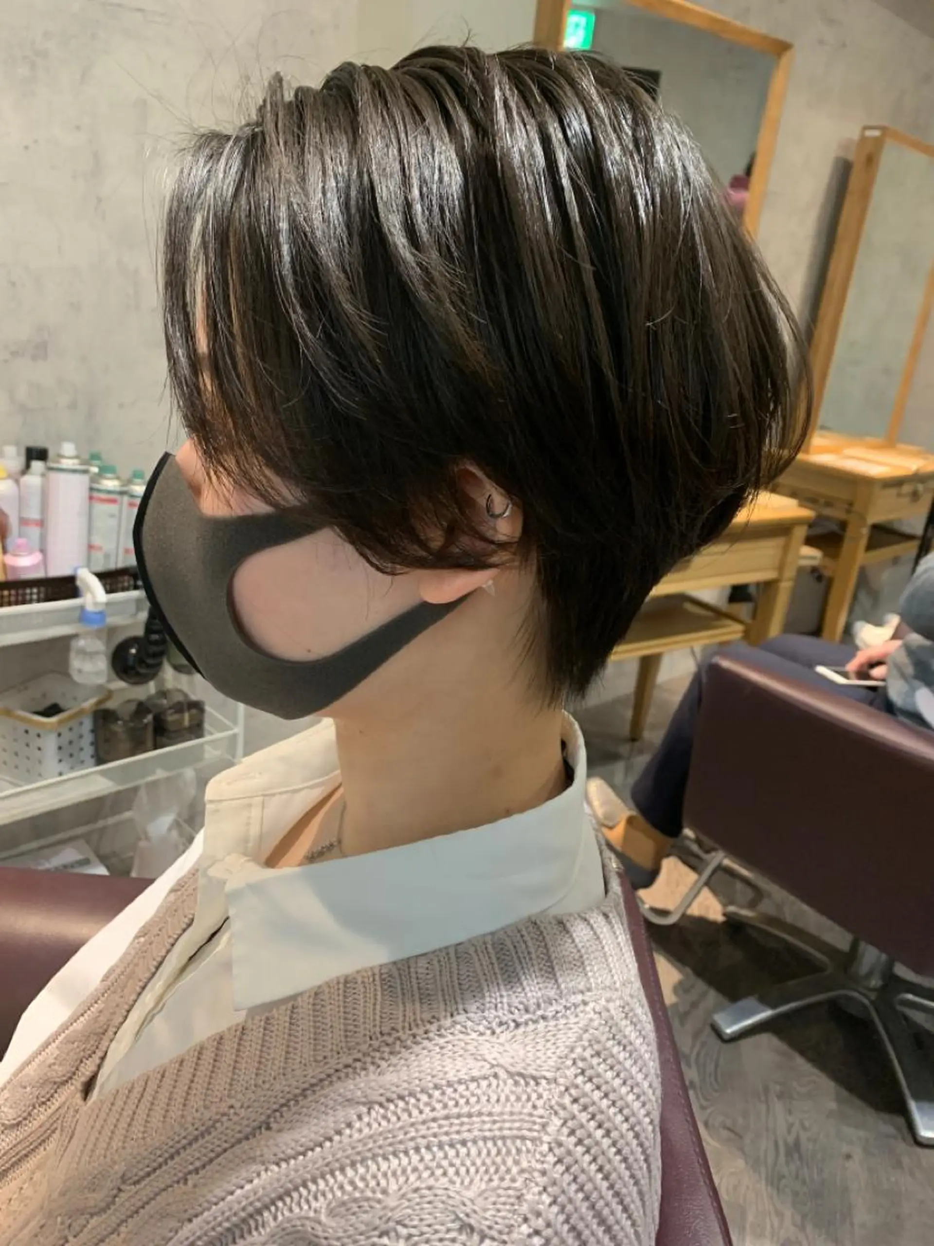 ショート ハンサムショート ショートヘア カット 縮毛矯正 バレイヤージュ KAZUMAのヘアスタイル