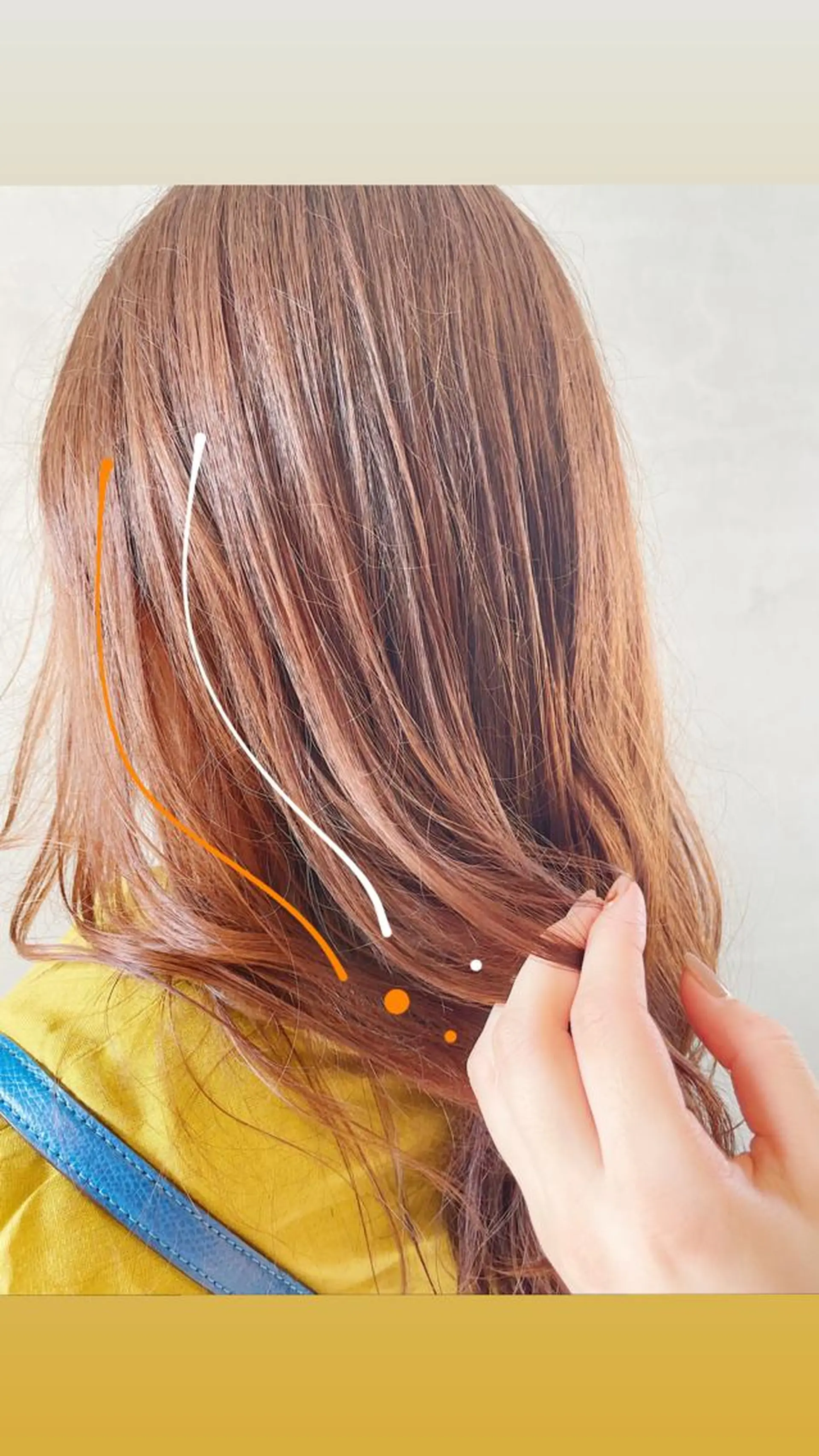 セミロング カラー 透け感カラー asukaのヘアスタイル