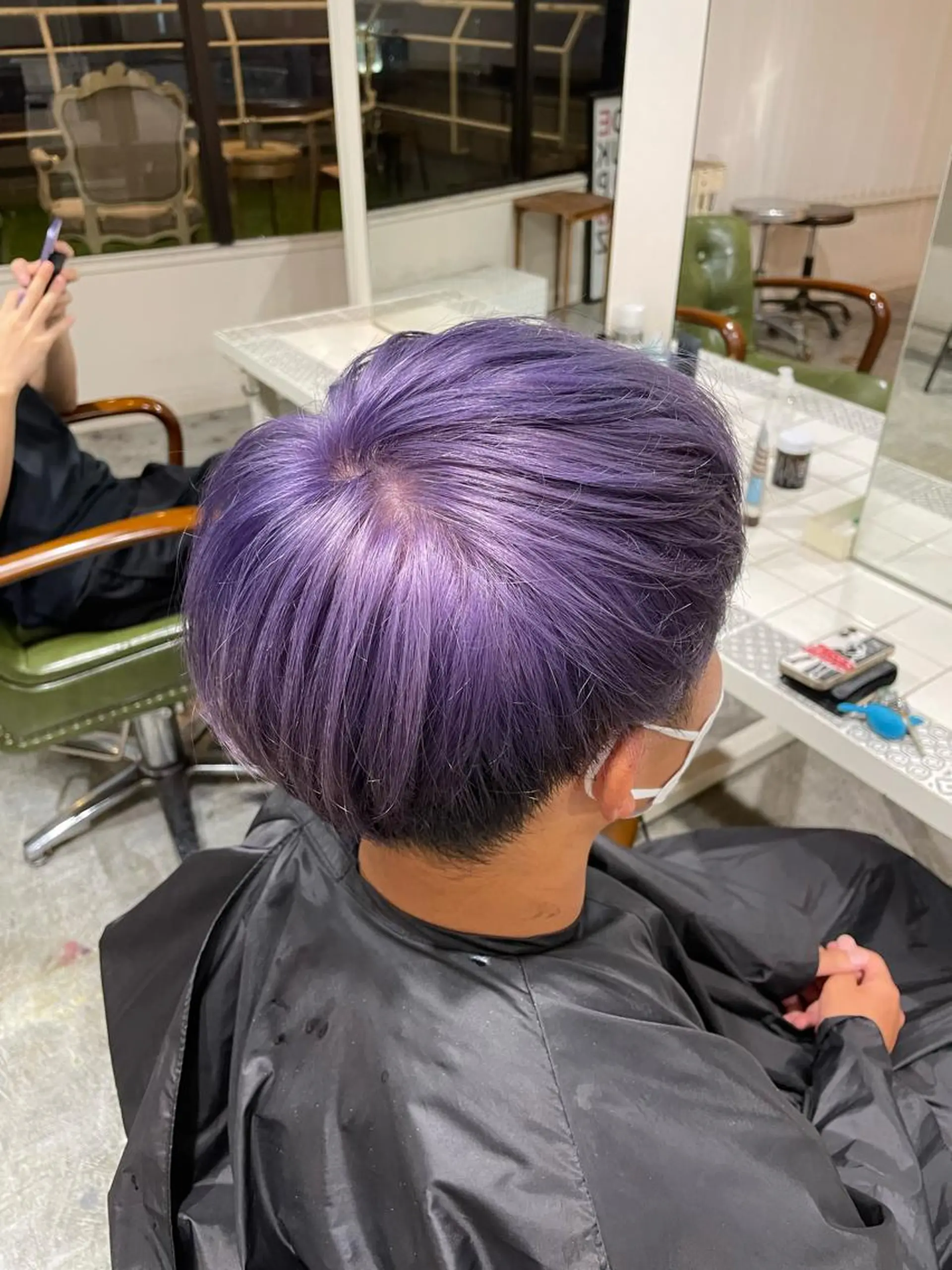 ショート カラー ヘアアレンジ パープルカラー ヘアカラー トリートメント ヘアセット ☀️カトウ ケイゴ☀️のヘアスタイル