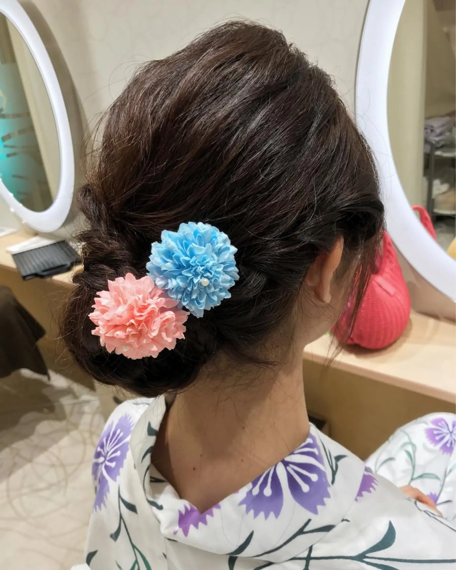 ロング ヘアアレンジ 浴衣 AILEE所属・ウルフカット レイヤーカット上柿のヘアスタイル