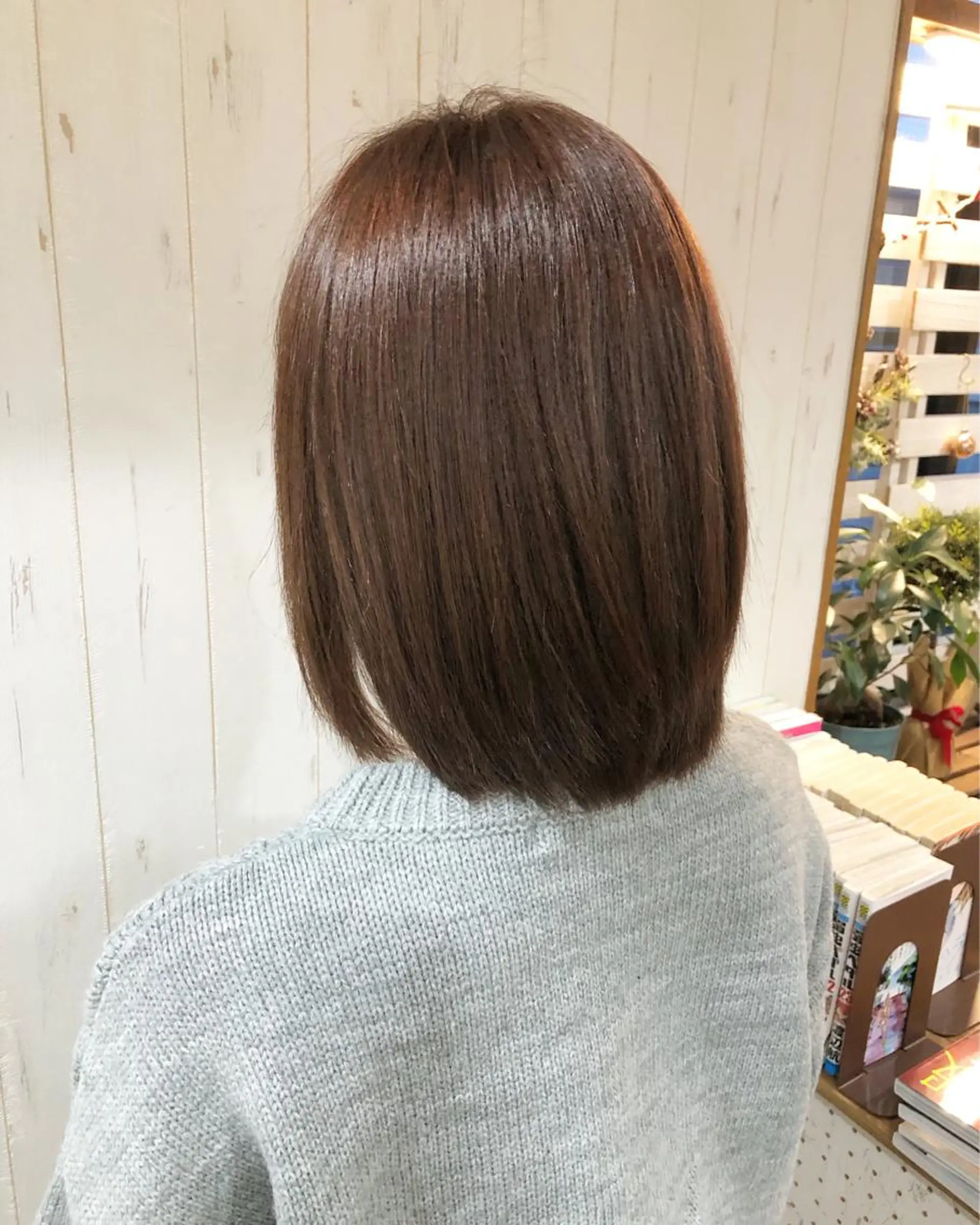 ミディアム カラー ベージュカラー ピンクカラー ピンクベージュ 西川 敏夫のヘアスタイル