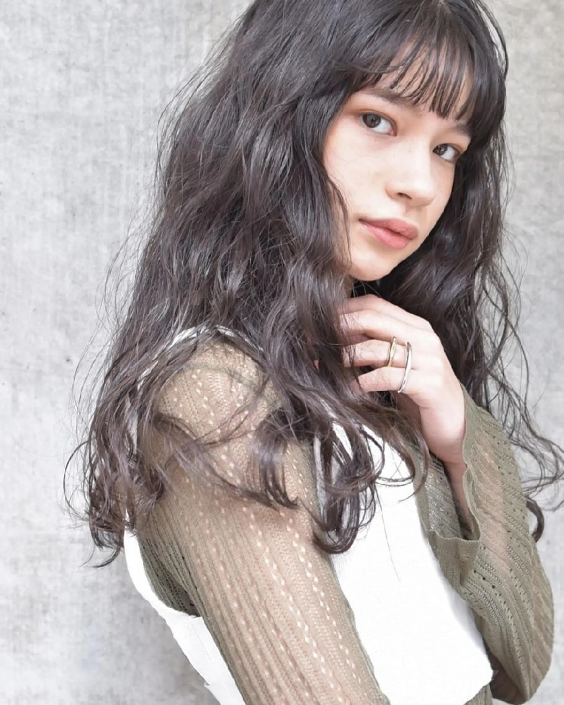 セミロング カラー ヘアアレンジ イルミナカラー カット ヘアカラー トリートメント 南堀江 möwen ( メーヴェ )所属・mowen RUIのヘアスタイル